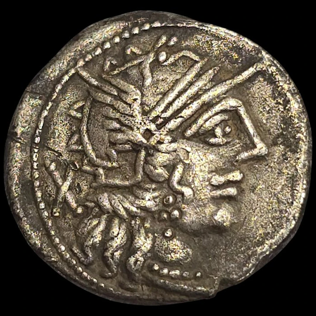 Roman Republic. C. Porcius Cato, 123 BC. Denarius Roma