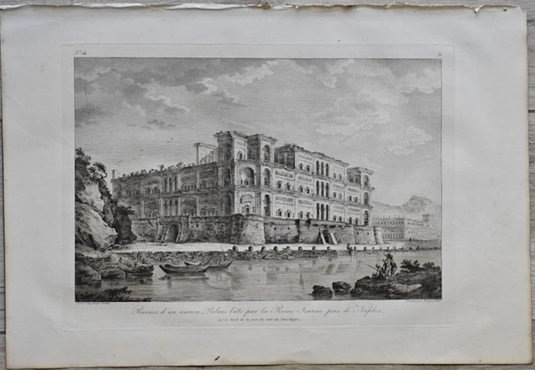 Italy - Donn'Anna Palace in Posillipo (Naples); Abate...