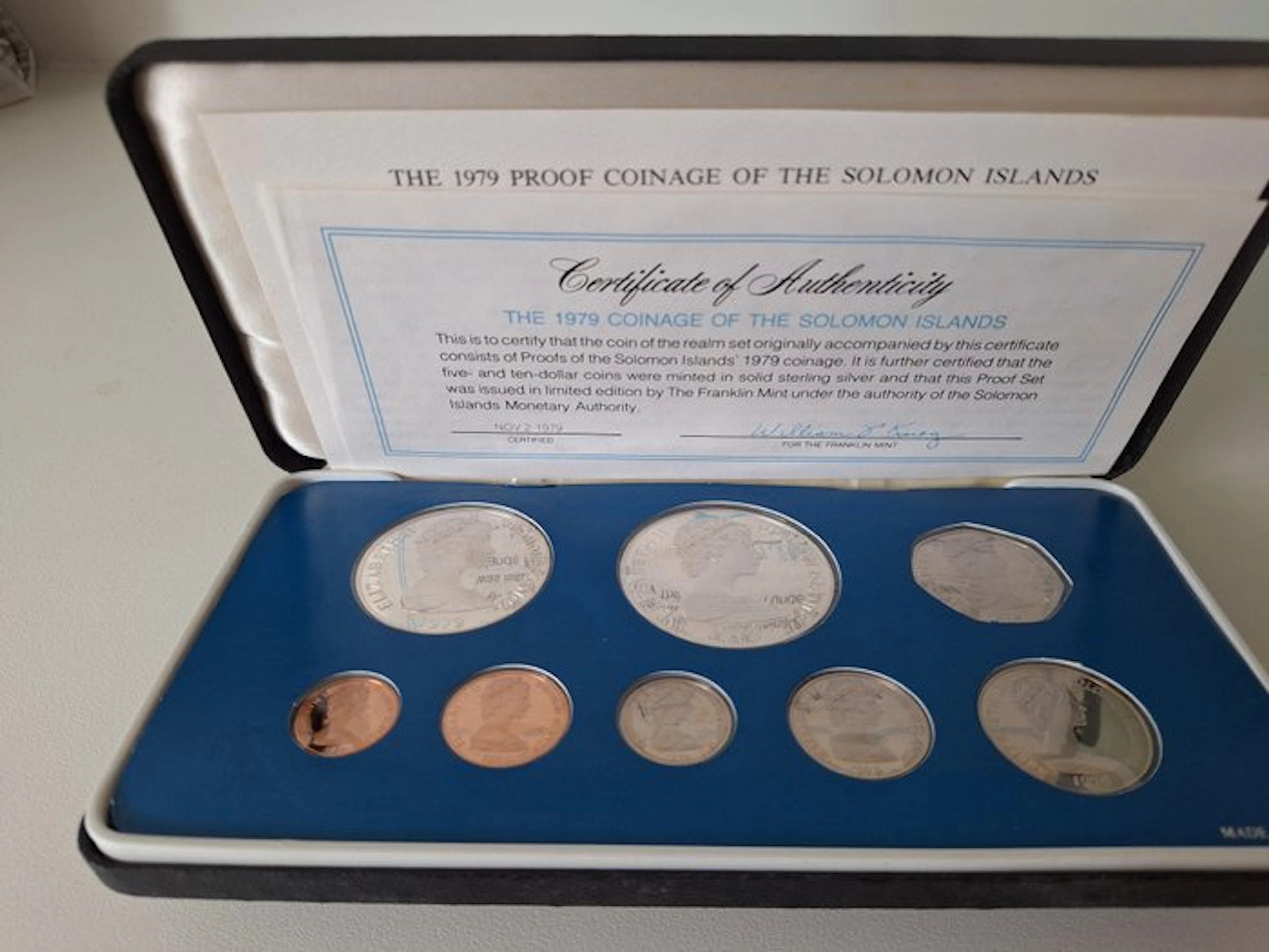 Solomon Islands. 1979 Elizabeth II (set box of 8 coins) (No reserve price)