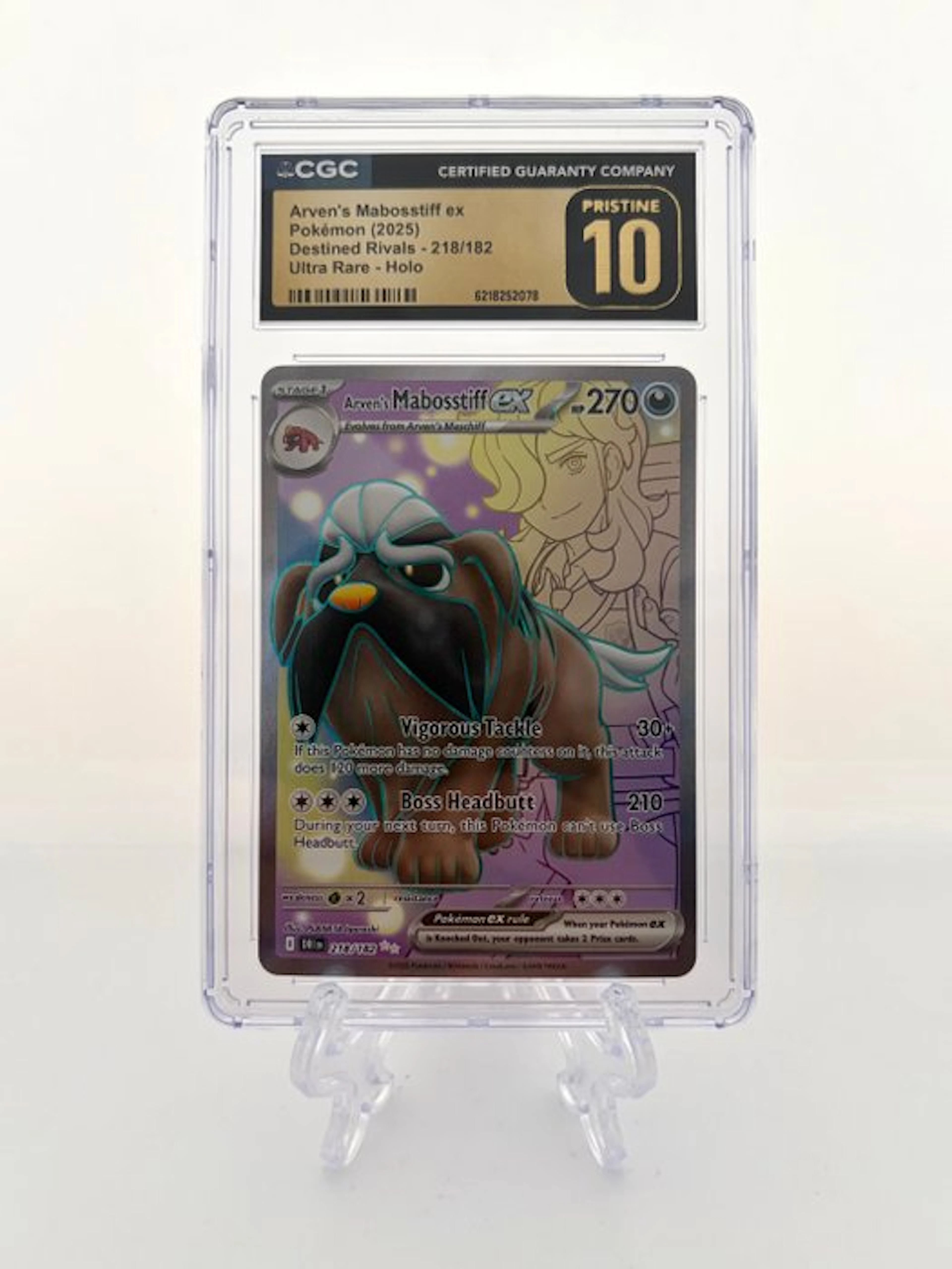 Pokémon - 1 Graded card - Arven's Mabostiff ex - Destined...