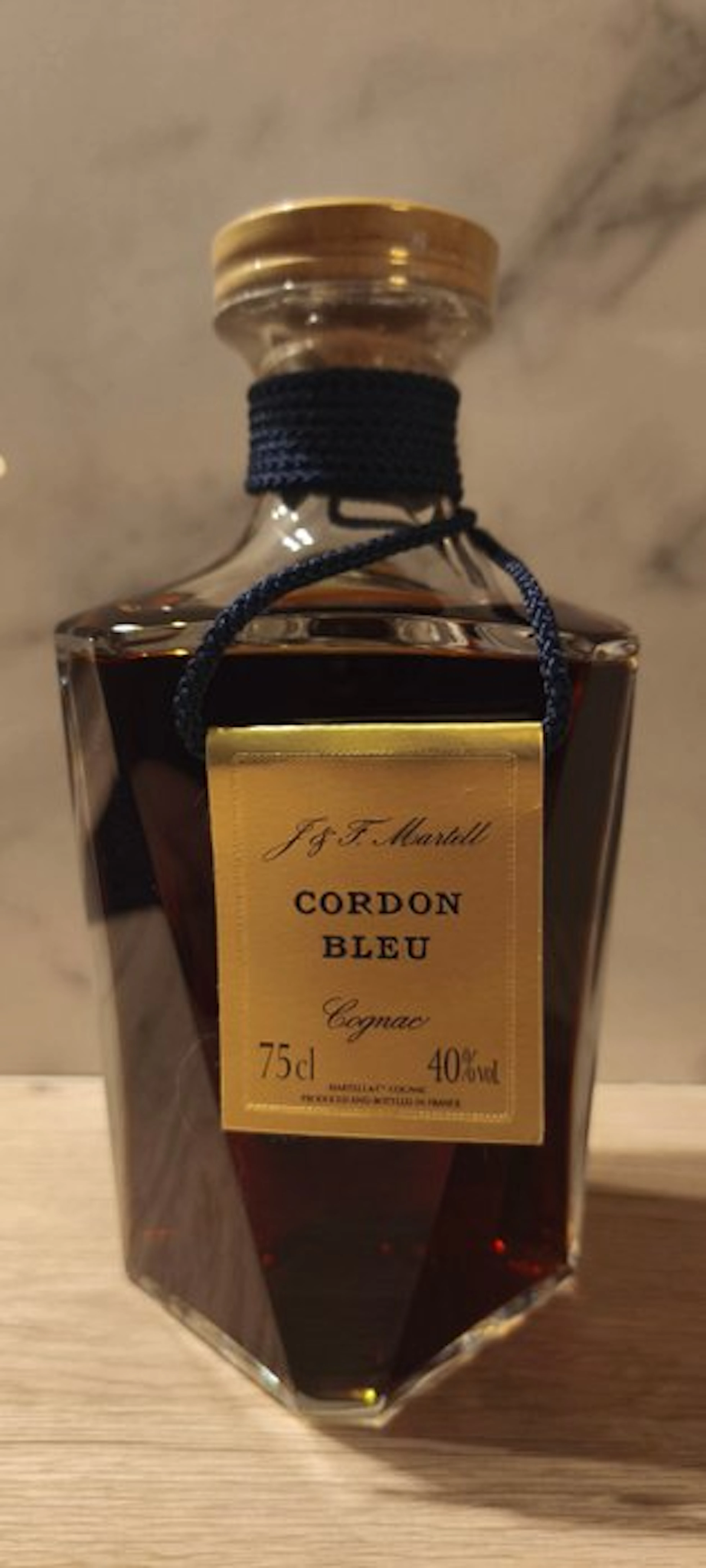 Martell - Cordon Bleu Baccarat decanter - b. 1980s - 75cl