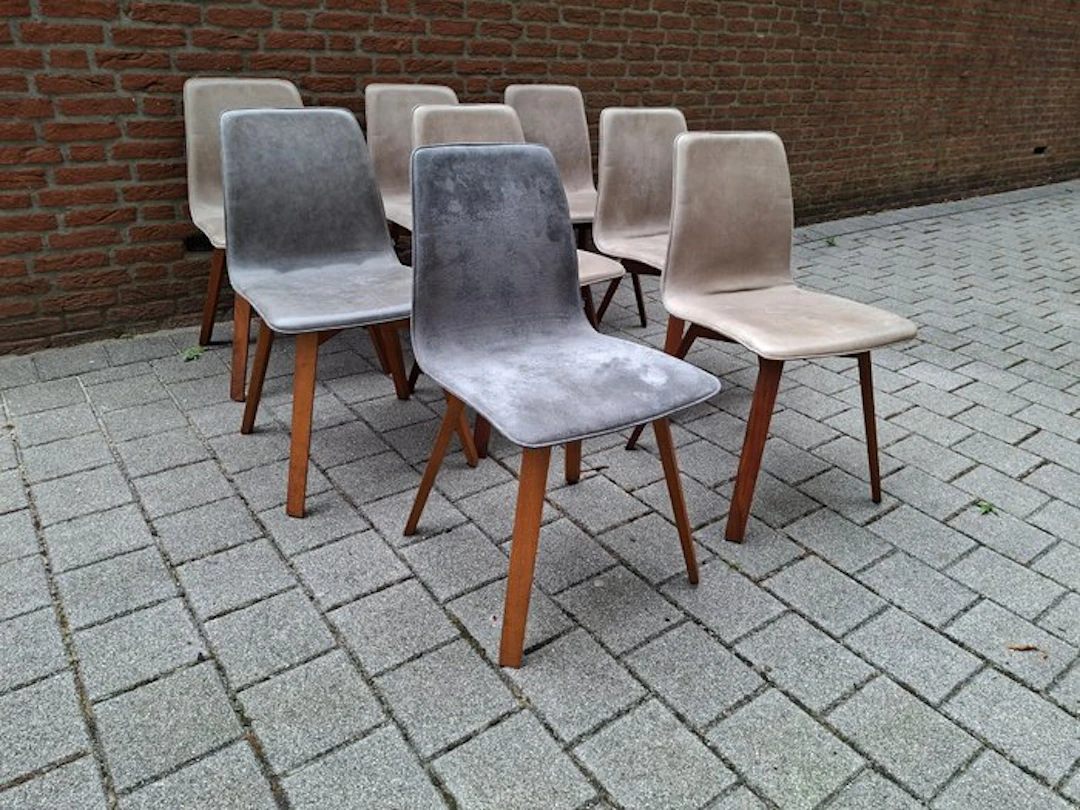 KFF - Hoffmann Khaleyss Design - Chair (8) - Maverick - American walnut wood