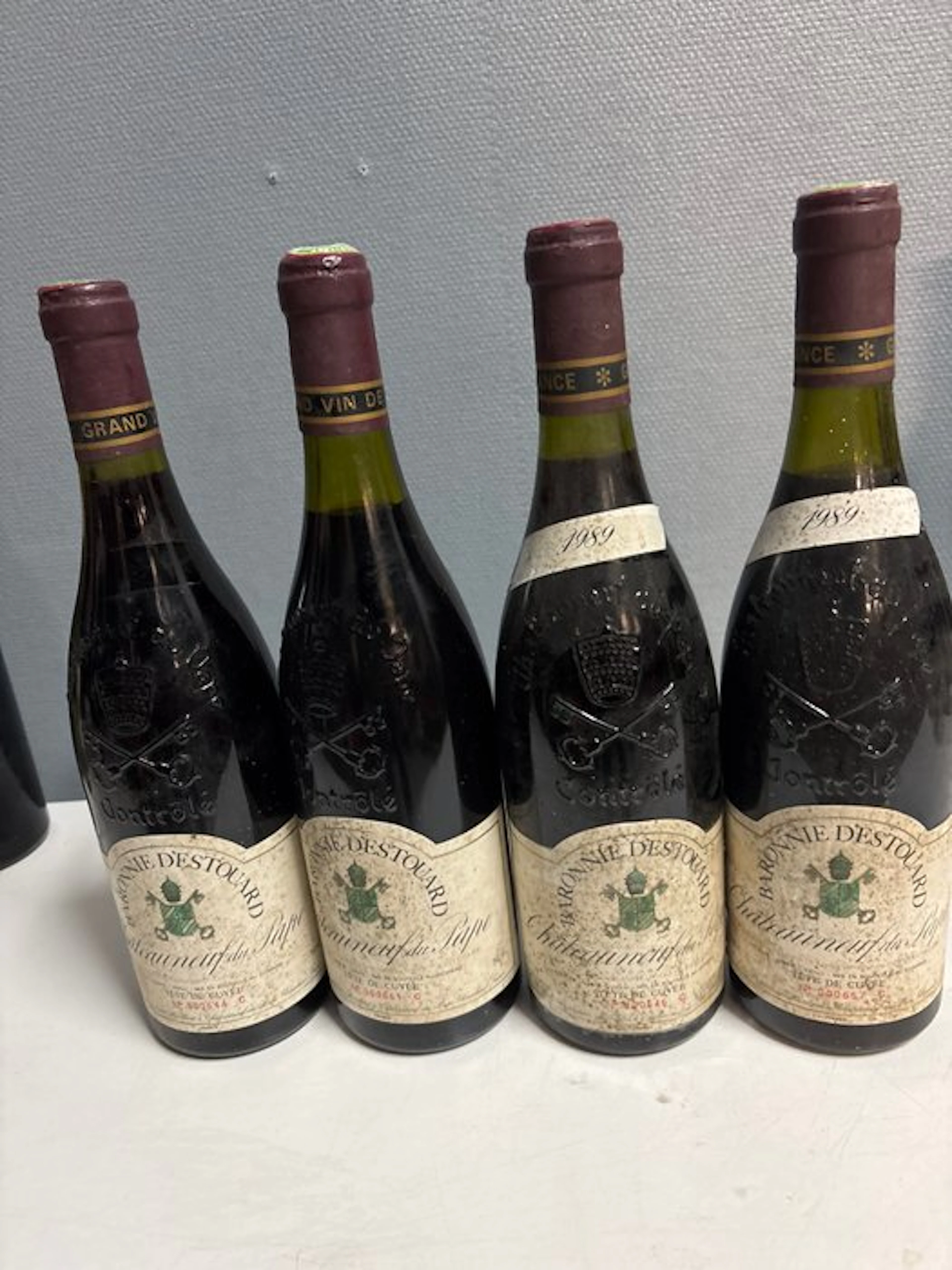 1989 Baronnie Destouard Chateauneuf-du-Pape - Rhône - 4 Bottles (0.75L)