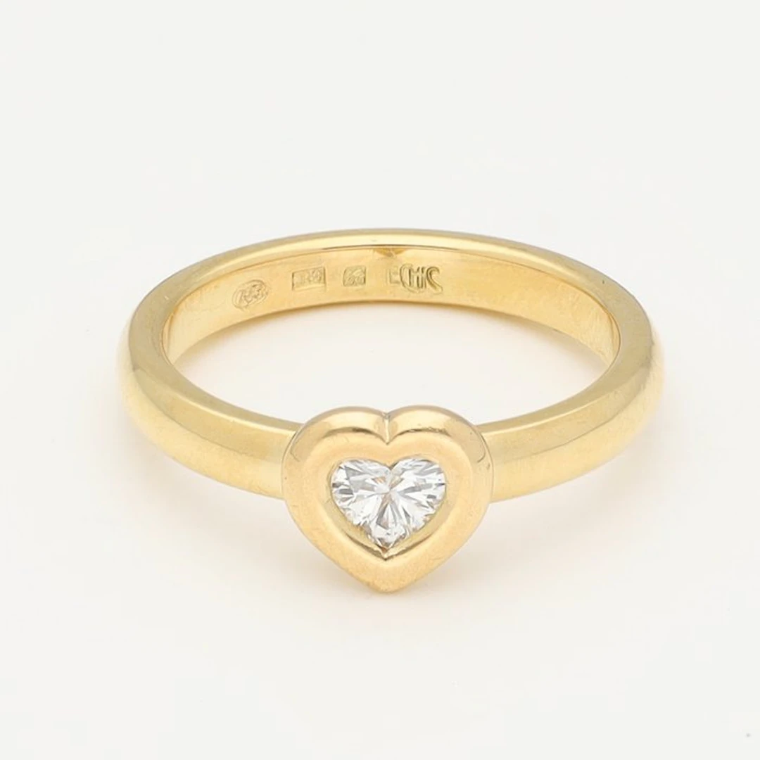 Ring - 18 kt. Yellow gold Diamond (Natural)