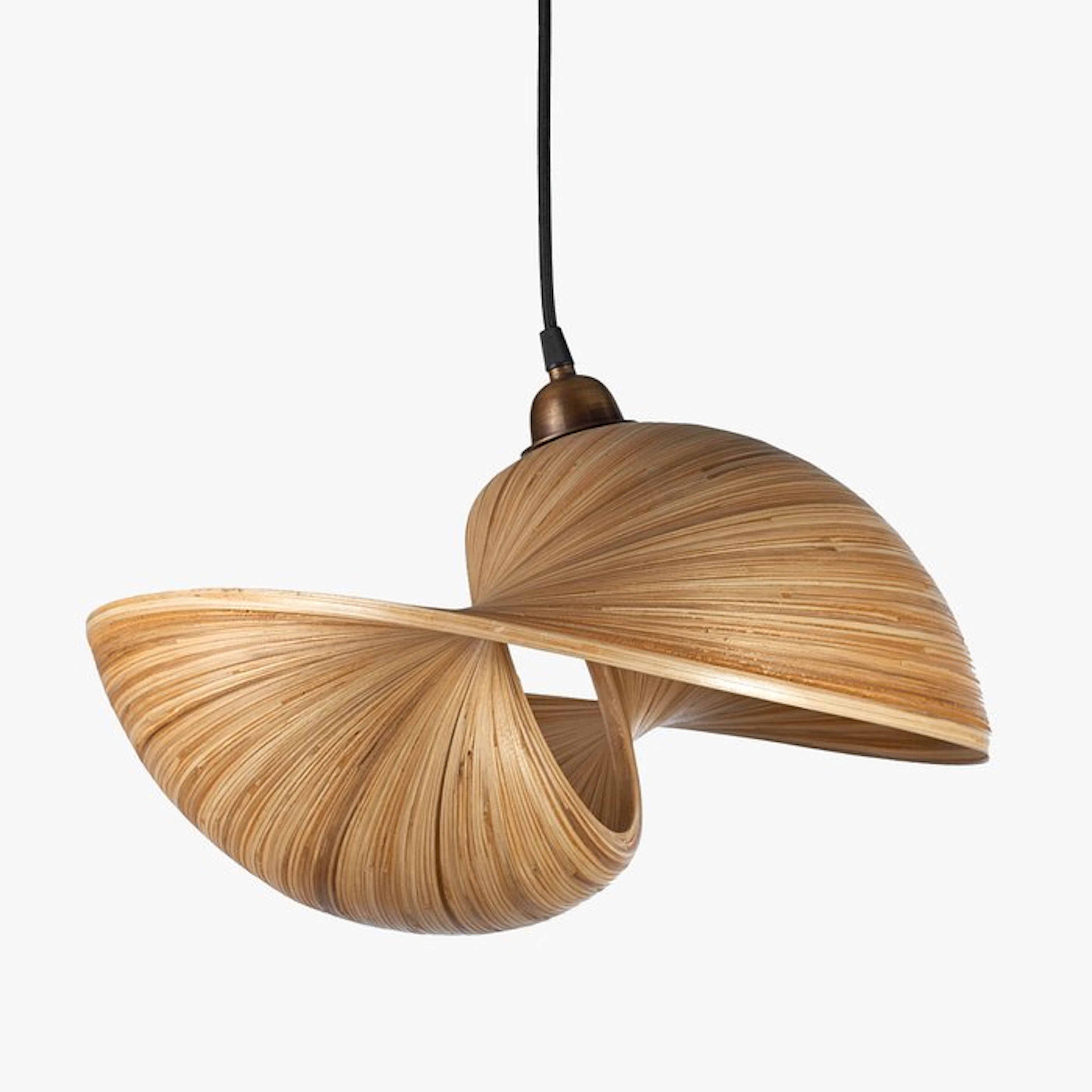 Sooka Interior - Hanging lamp - Bamboo, Bronze - Udara Lampshade 40