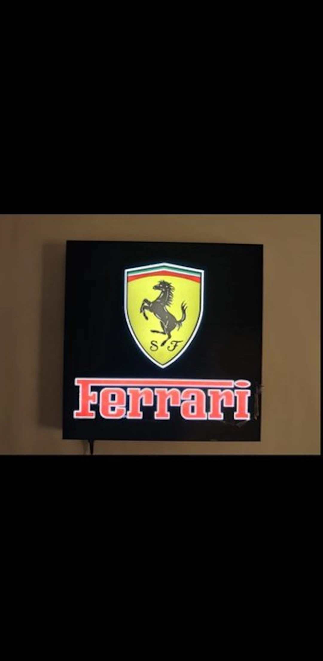 Ferrari aluminum illuminated sign, exclusive Catawiki - Ferrari - 2026