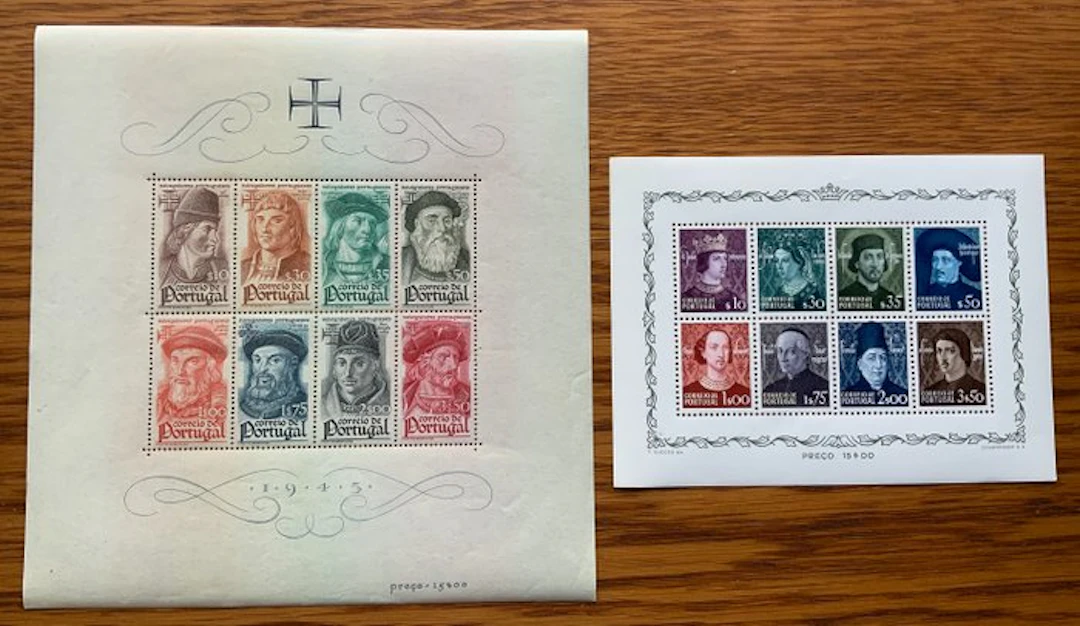Portugal 1947/1949 - Navegantes y Avis little sheets block - Mundifil 7, 14
