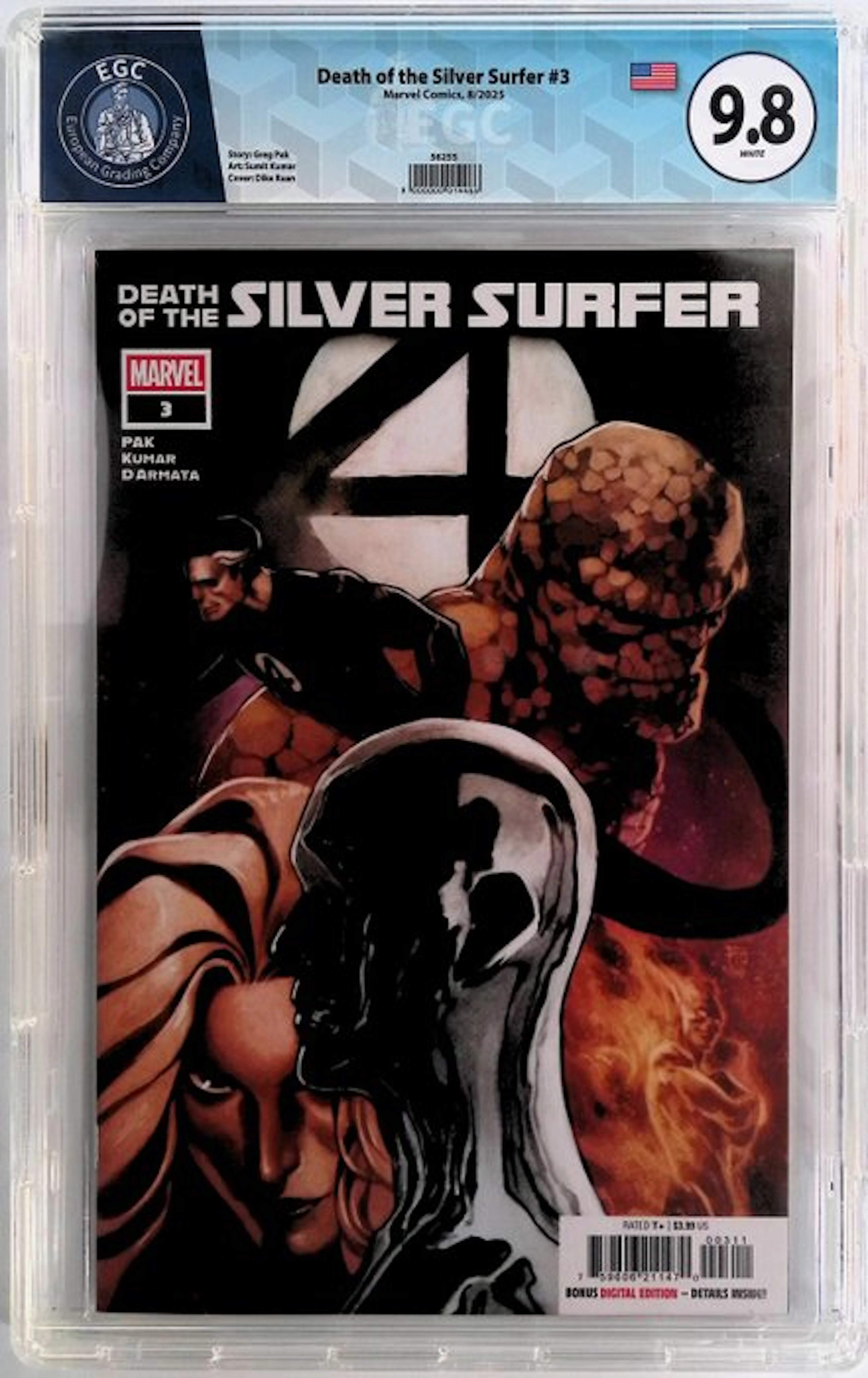 Death of Silver Surfer #3 - EGC 9.8 - 1 Graded comic - First edition - 2025
