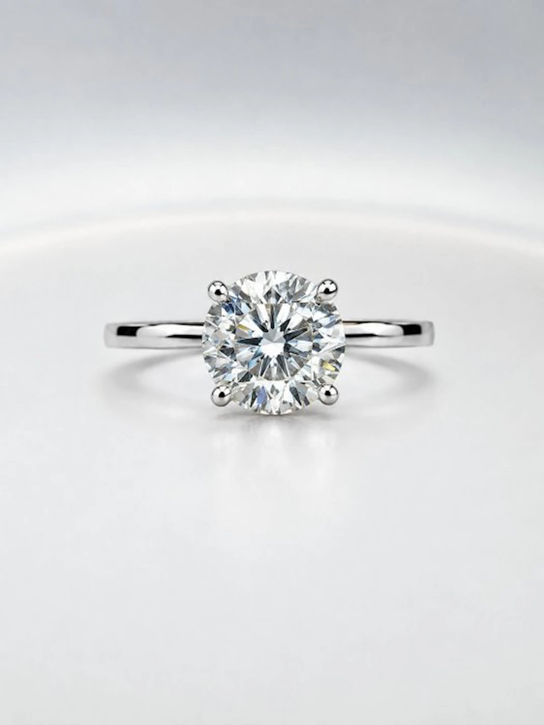No reserve price - Ring - 14 kt. White gold - 1.07ct. tw. Diamond (Lab-grown)