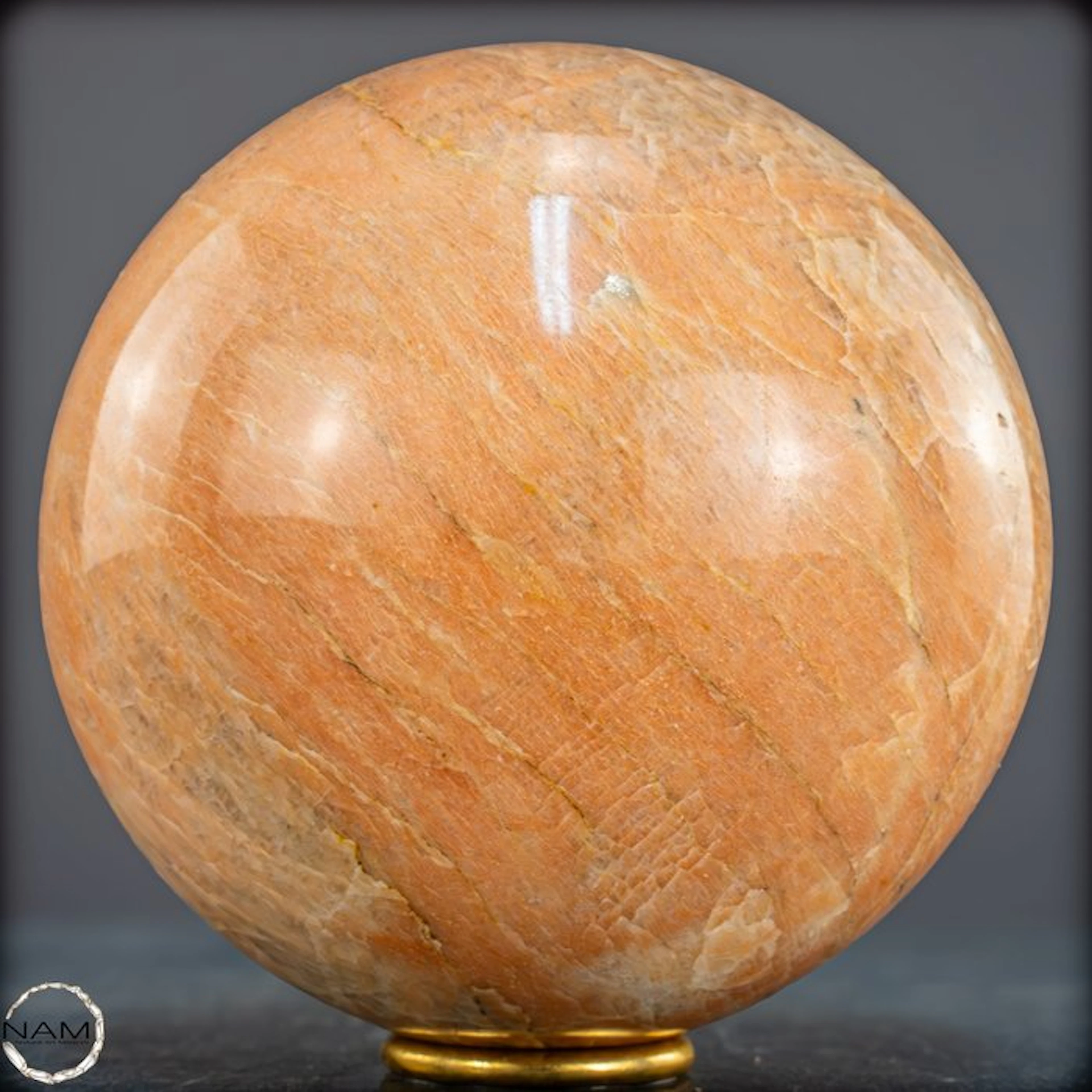 Natural Peach Moonstone Sparkling Sphere- 3324.15 g