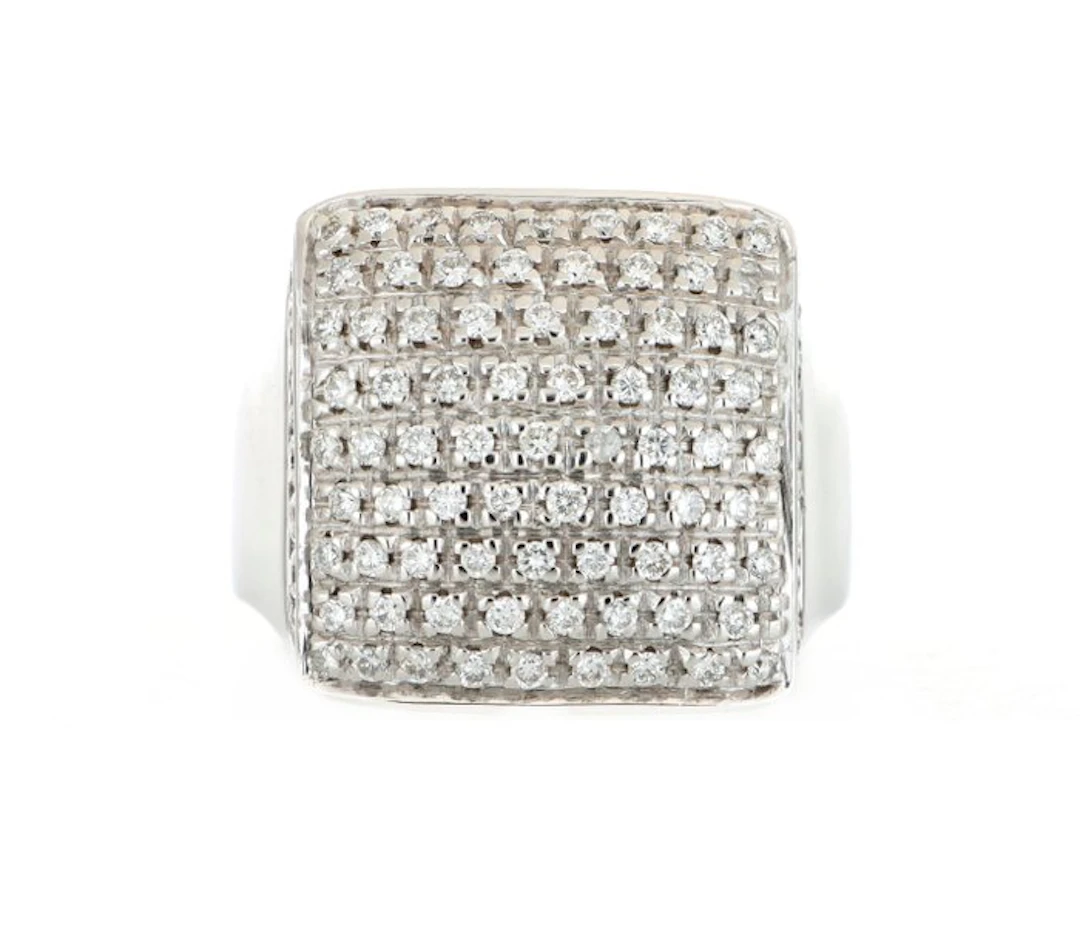 No reserve price - Ring - 18 kt. White gold - 1.45ct. tw. Diamond (Natural)