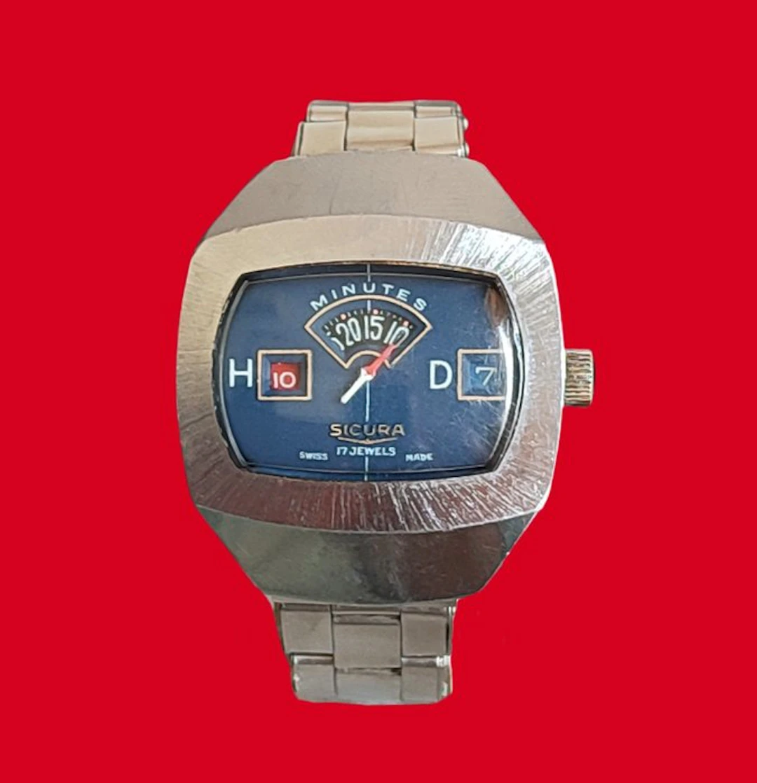 Sicura Jump Hour - Space Age - Montre vintage - No...