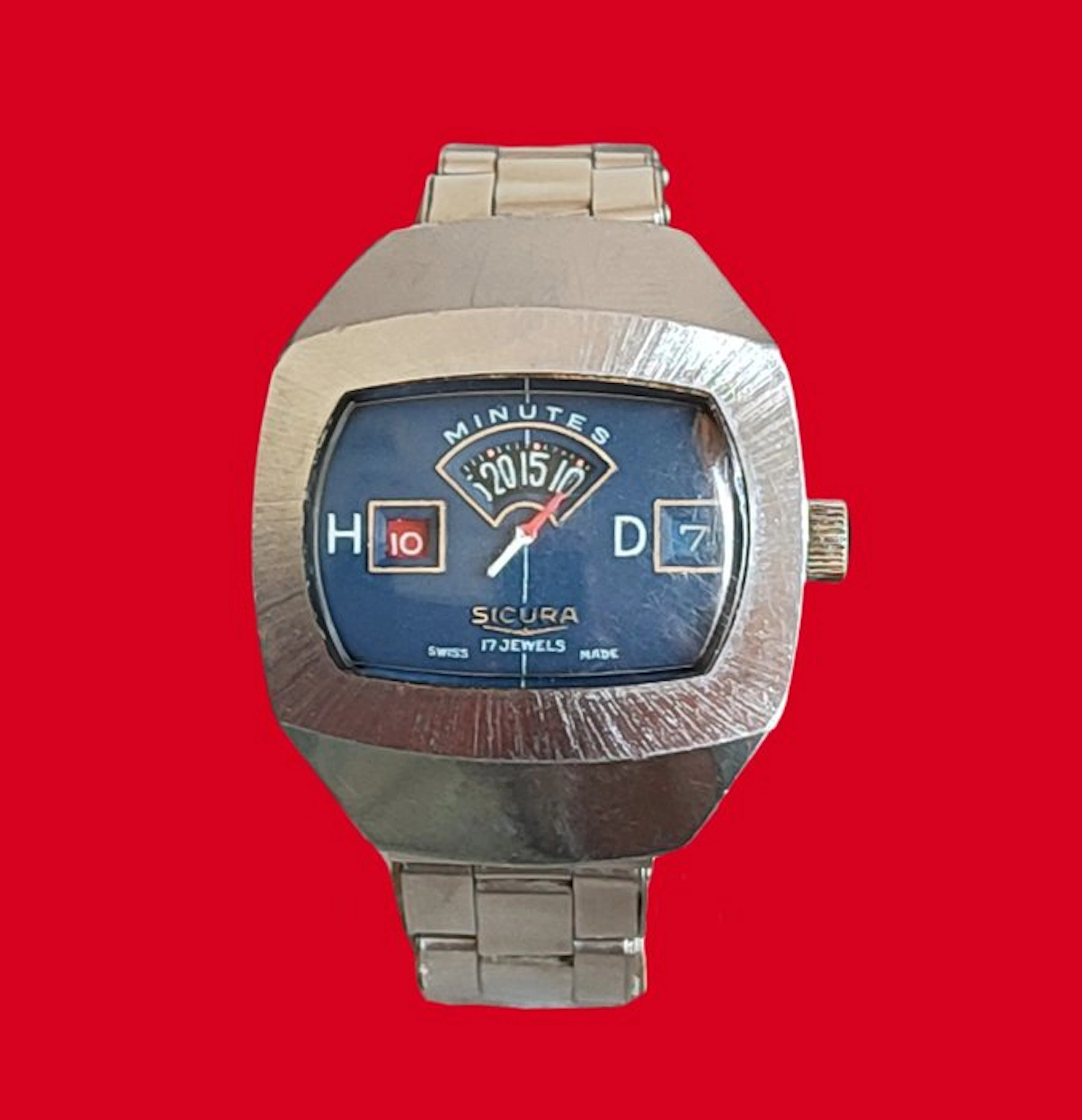 Sicura Jump Hour - Space Age - Montre vintage - No...