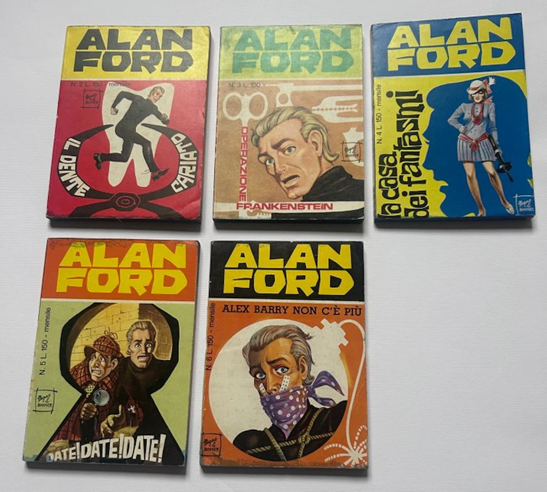 Alan Ford nn. 2/5 - sequenza completa - 5 Comic - 1969