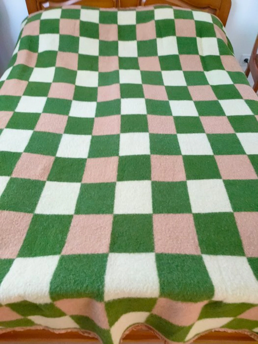 Large plaid. Bedspread. - Blanket - 233 cm - 217 cm