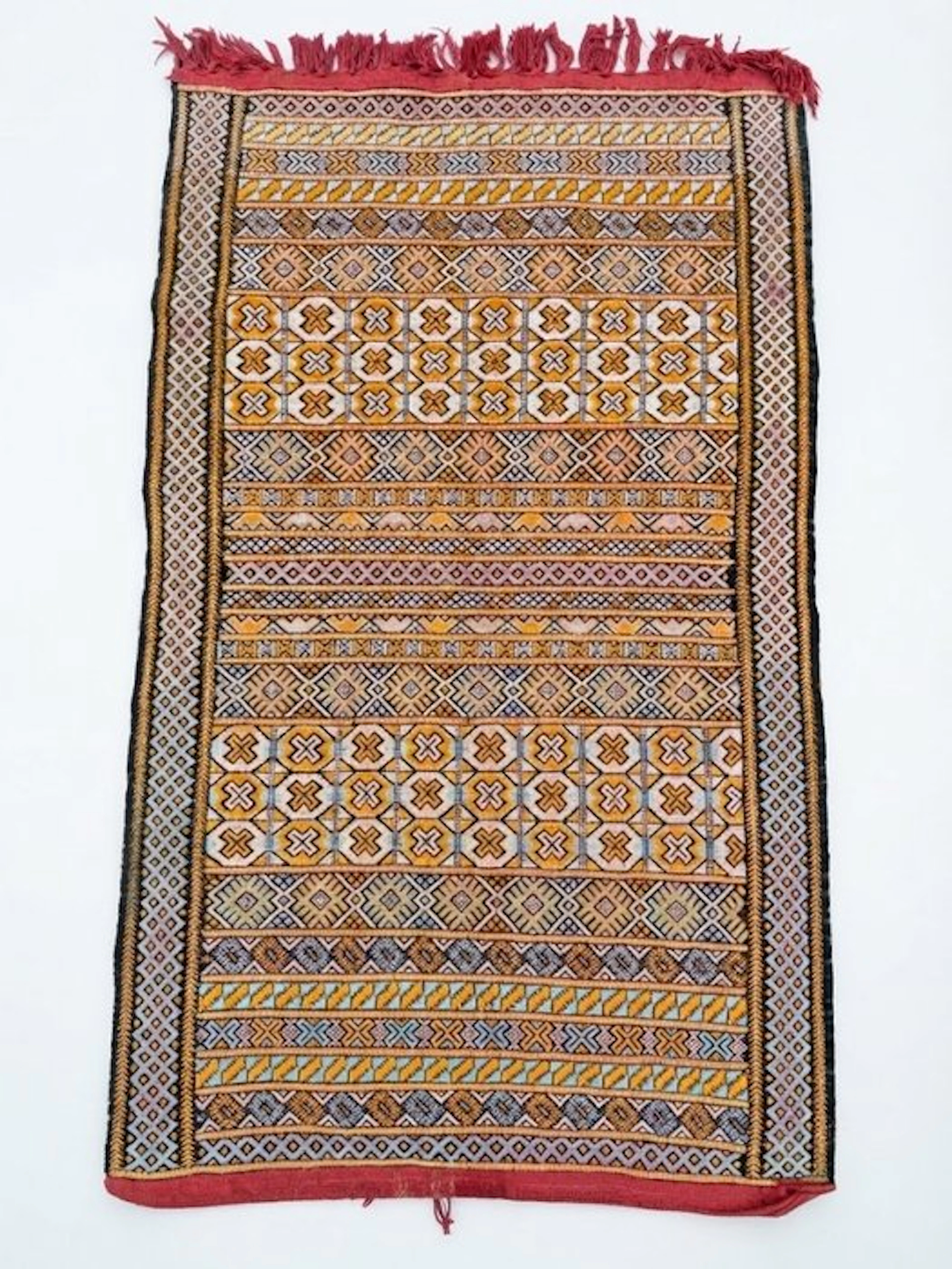handgeknoopt Berber / Kelim loper tapijt met geometrisch...