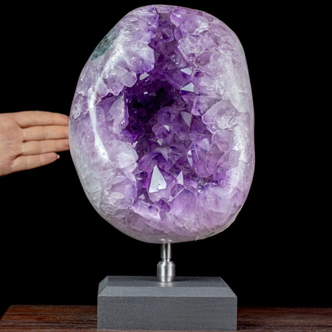 Exceptional Deep Violet Brazilian Amethyst Geode...