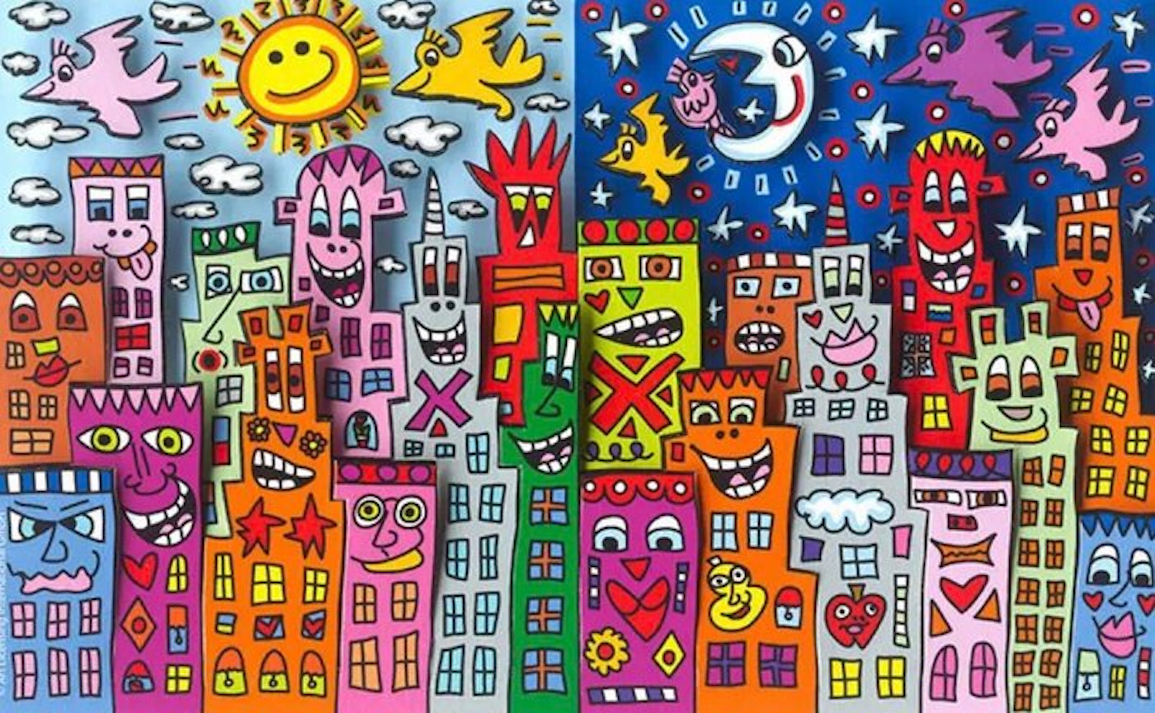 James Rizzi (1950-2011) - Day Or Night My City Is Bright