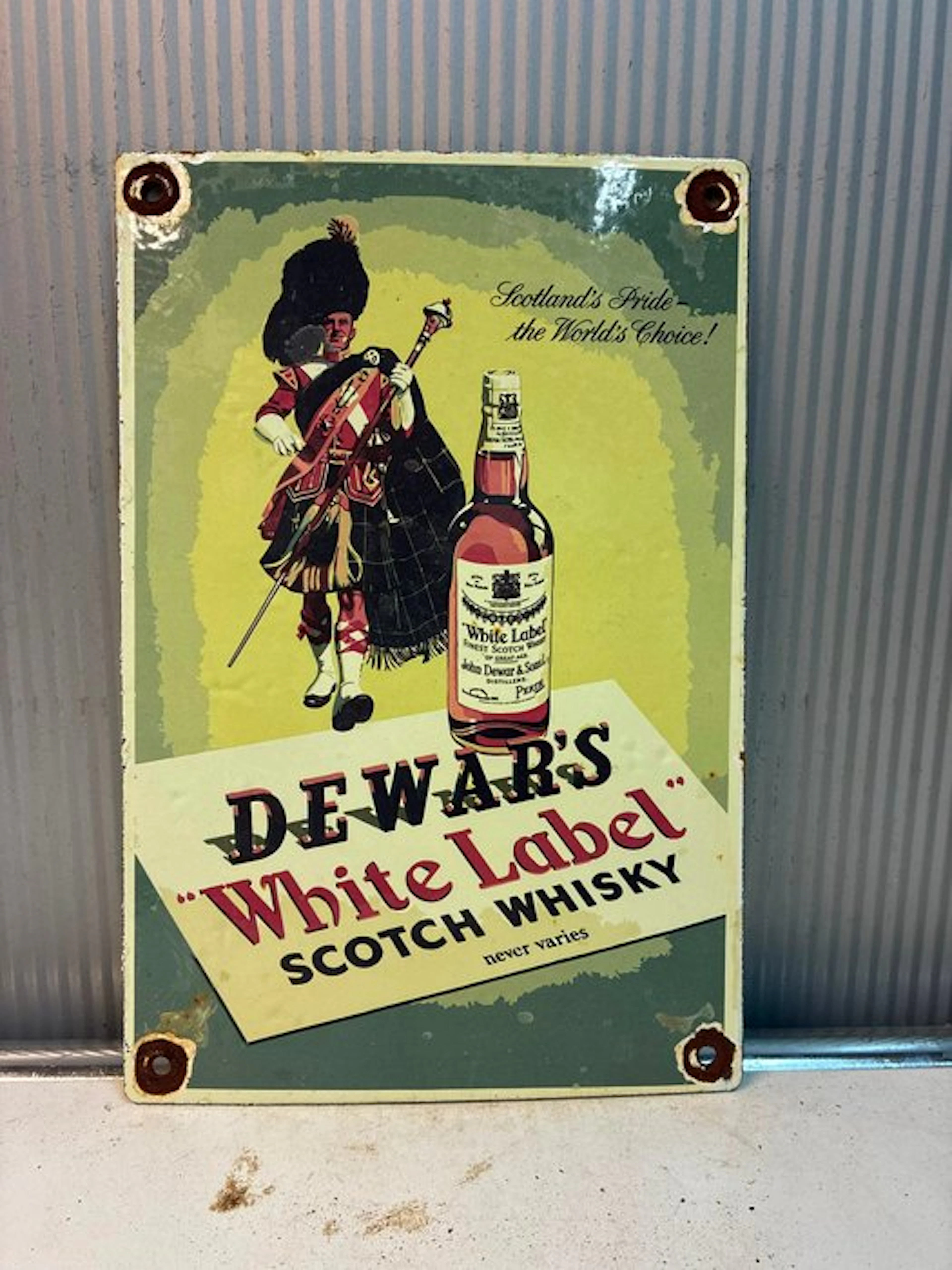 Dewar’s White Label – Scotch Whisky – Vintage emaille...