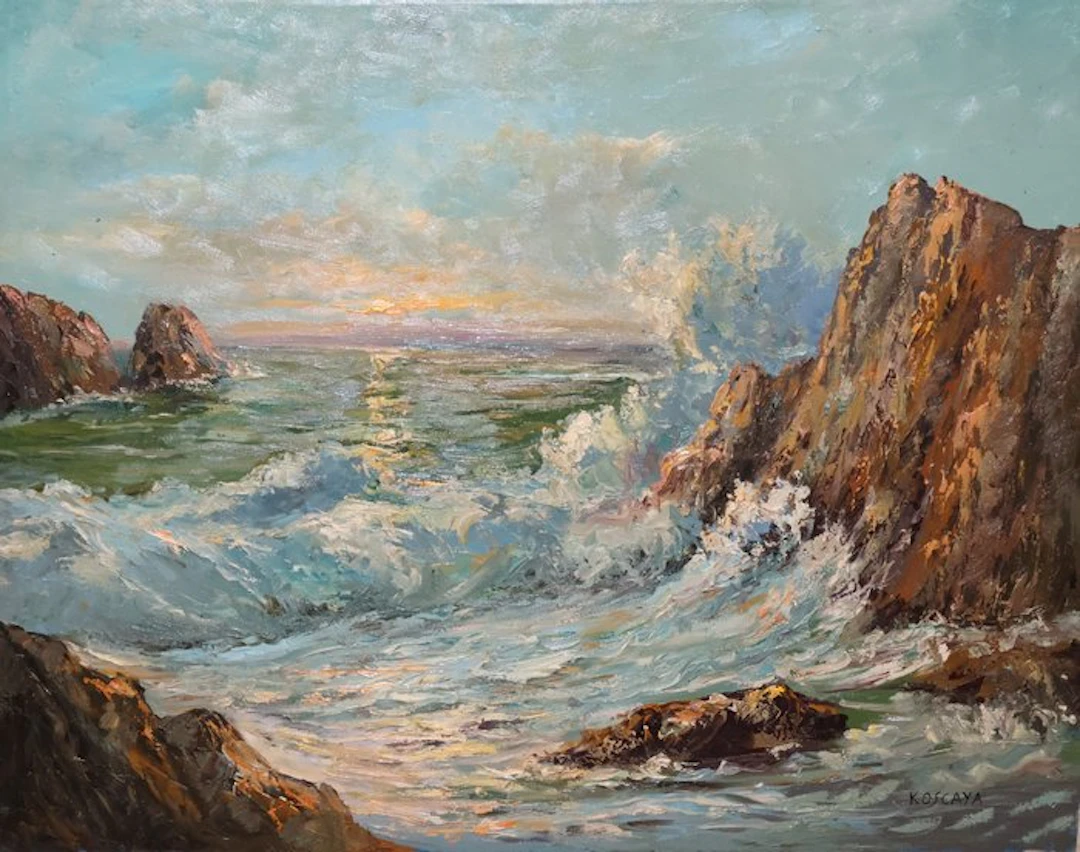 Enrique Koskaya (1901-1970) - Tempestad en la costa
