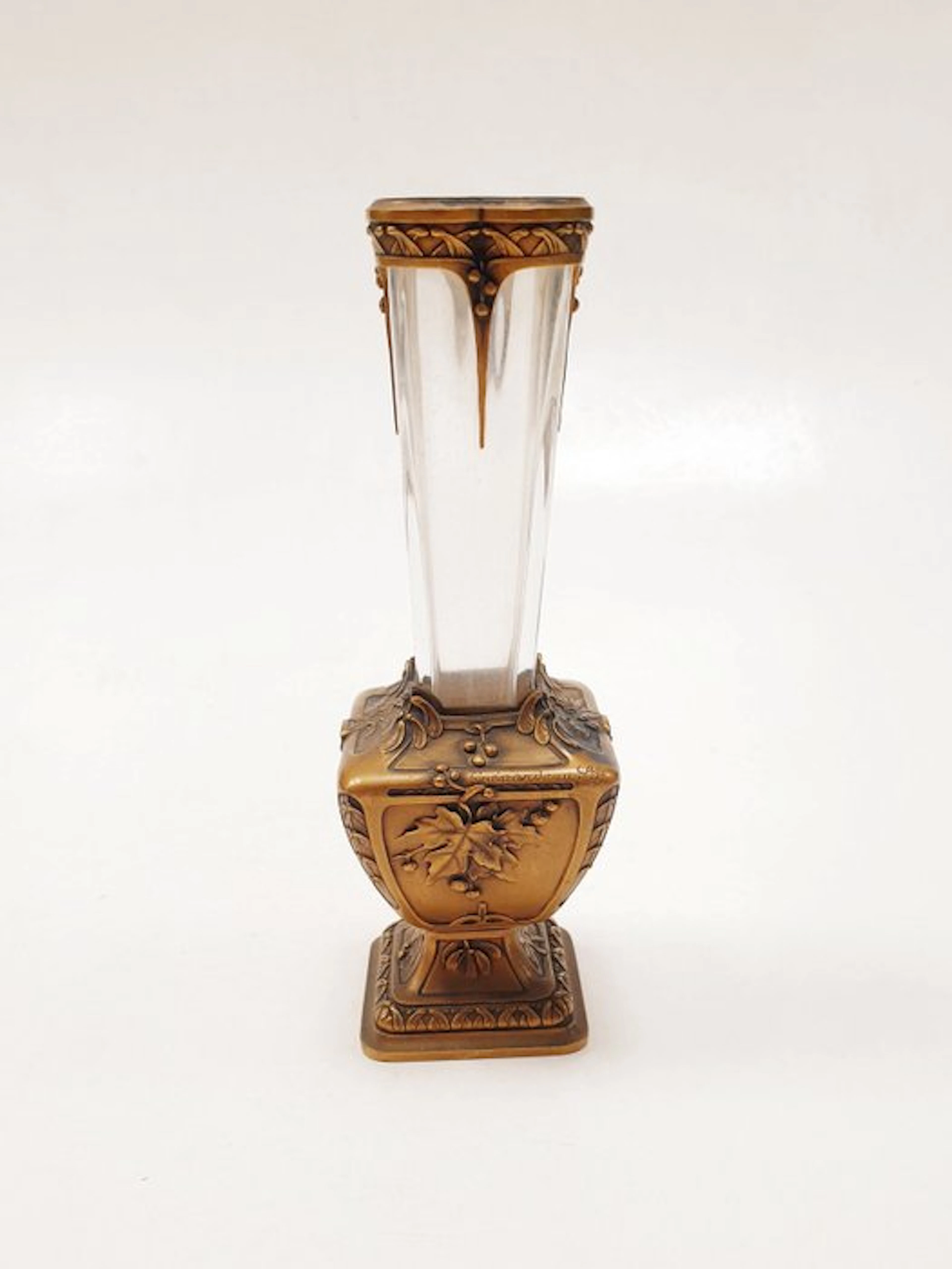 Susse Frères - Som-Charles GUENARDEAU (XIX-XXe) - Vase - maple leaves - Crystal