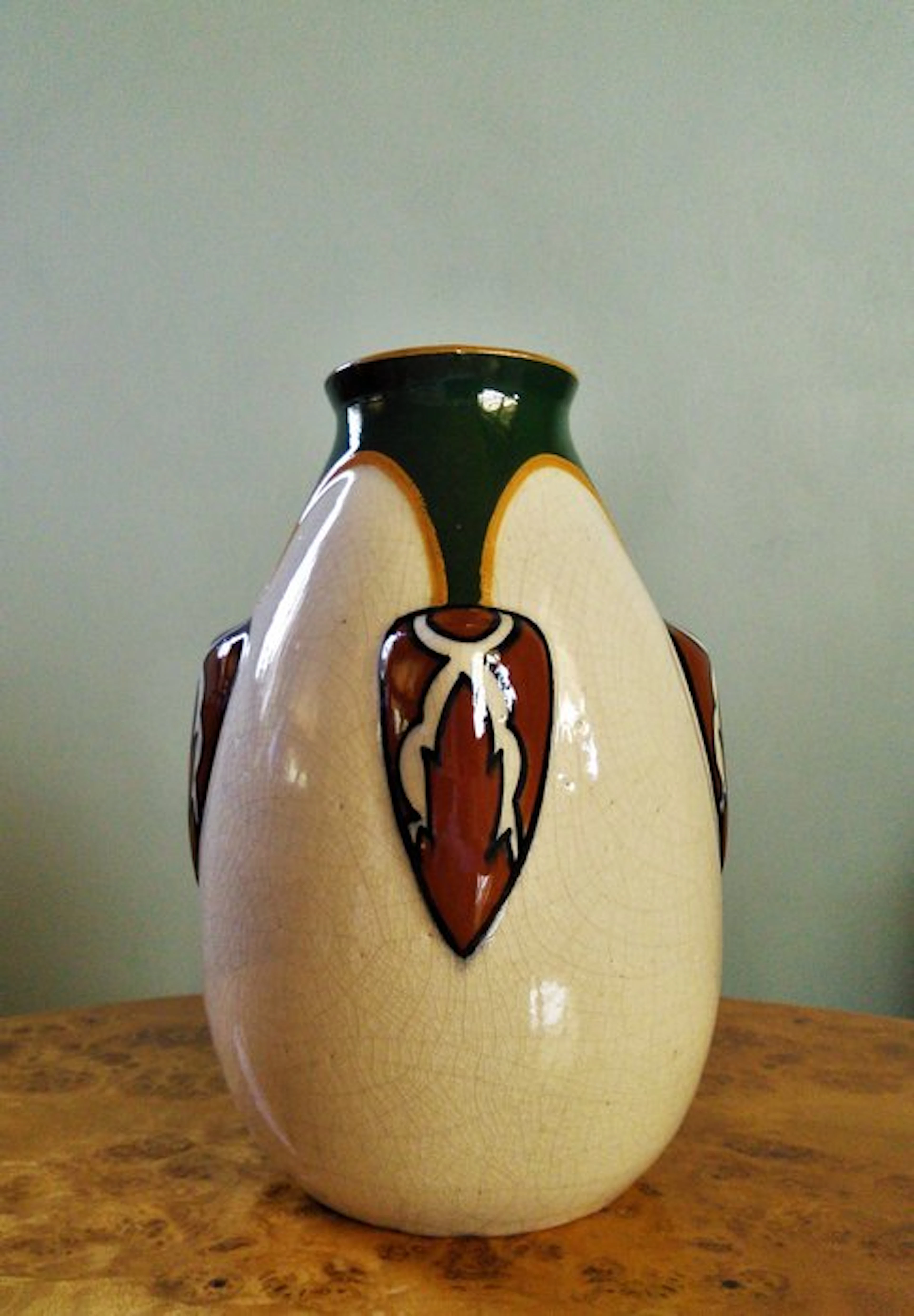 Auguste Mouzin et Cie (AMC) - Vase - Tribaals Africanism - Ceramic, Glaze
