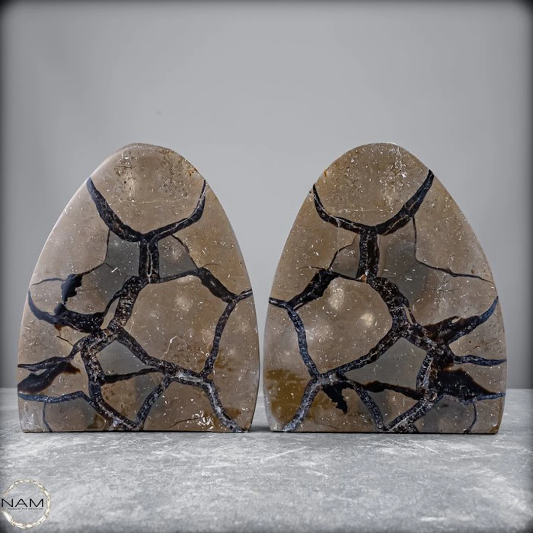Natural septarian freeform pair (re-sealable) –...