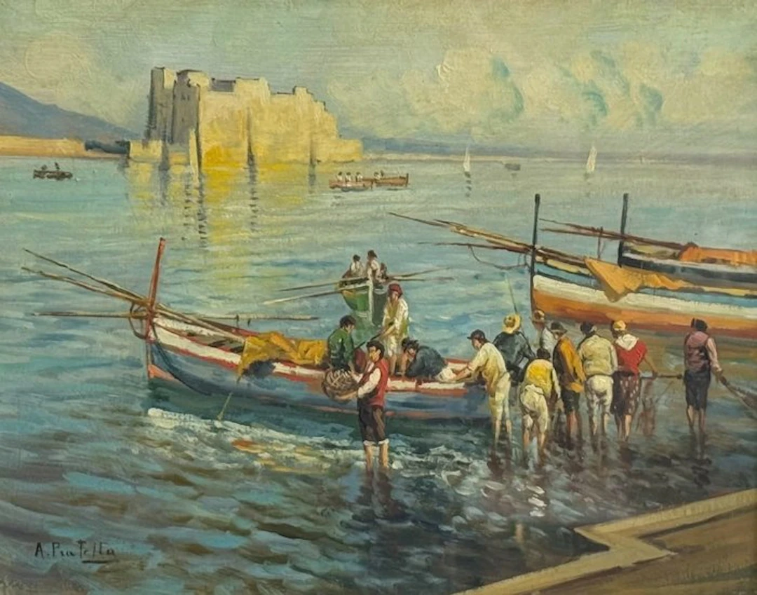 Scuola napoletana (XX), Da Attilio Pratella - Pescatori a Mergellina