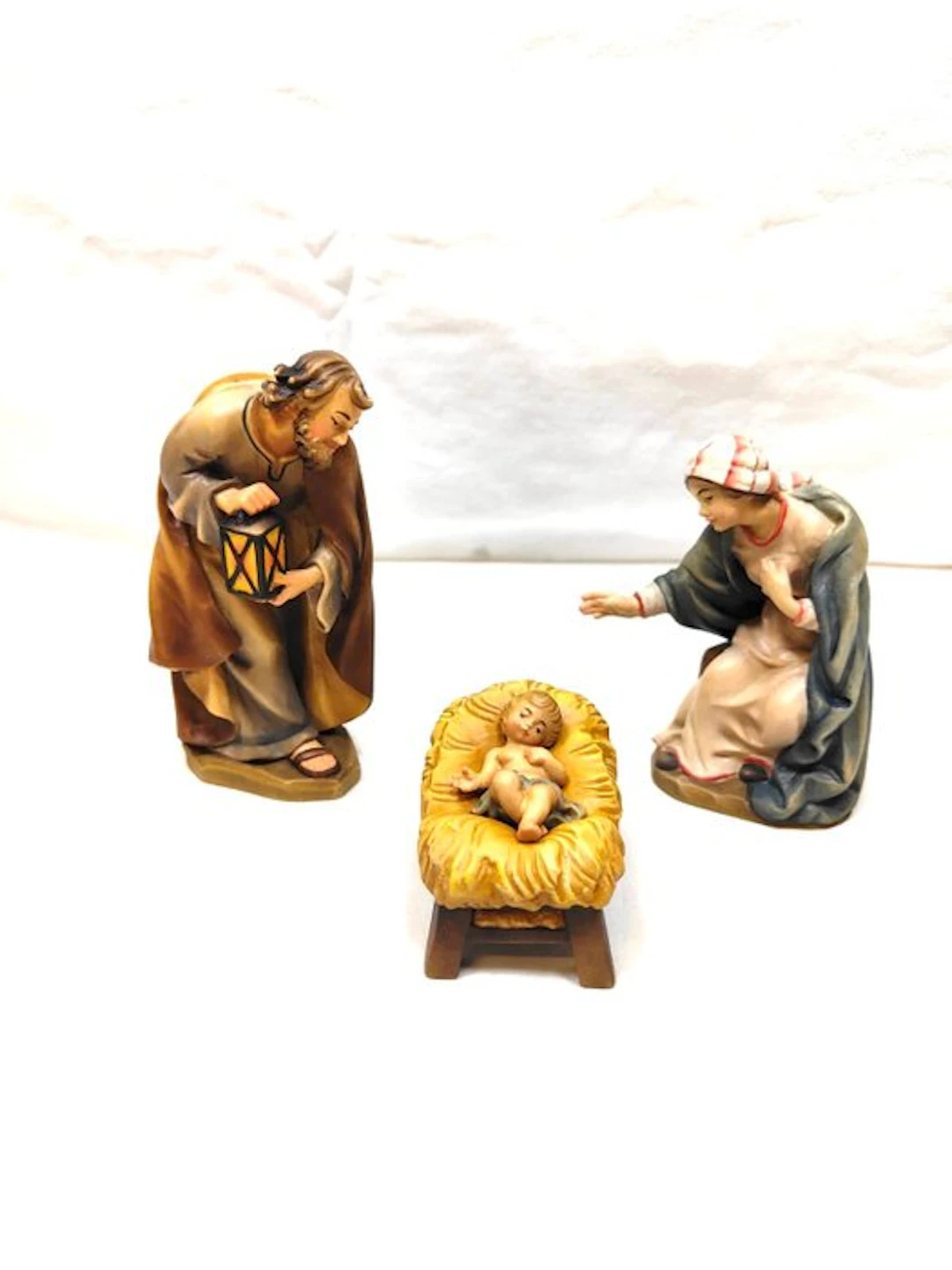 Anri - U. B. Nativity Scene - 3-piece set - Handcrafted (3) - Wood - 2010-2020