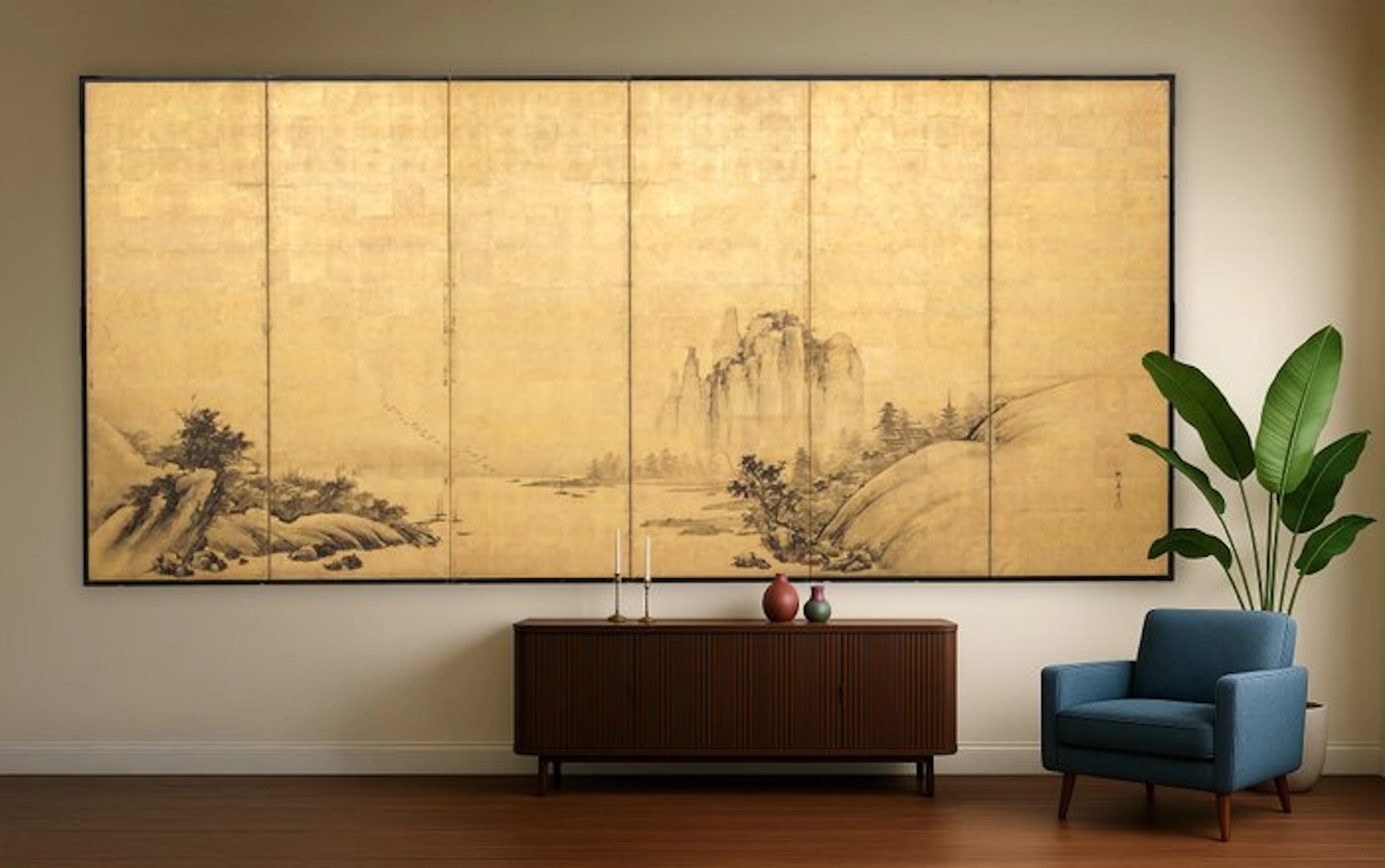 Folding screen 屏風 (byôbu) - Paper