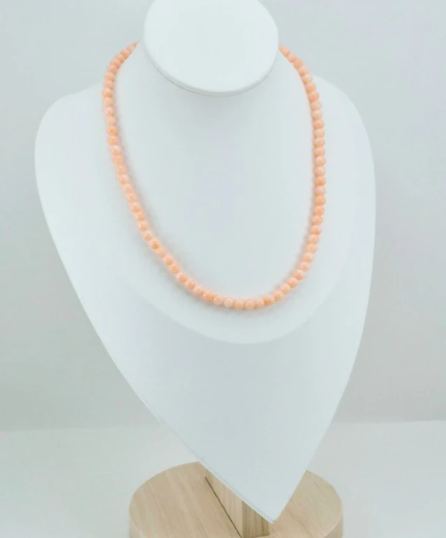 Coral - Silver, Gold-plated - Necklace - PINK CORAL