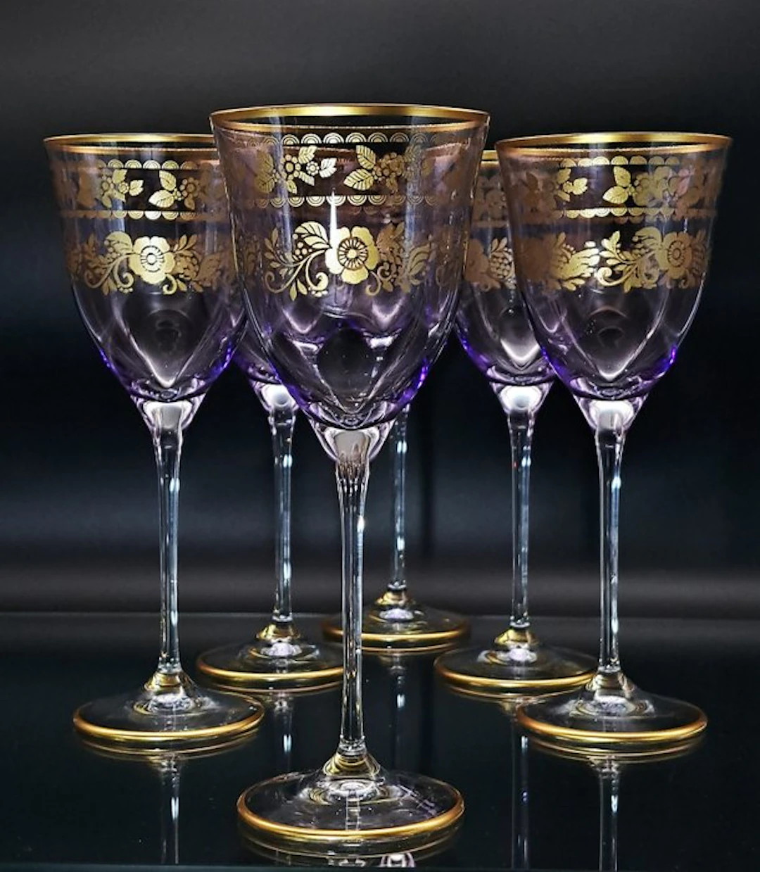 Artemisia - Drinking set (6) - Crystal, Gold zecchino