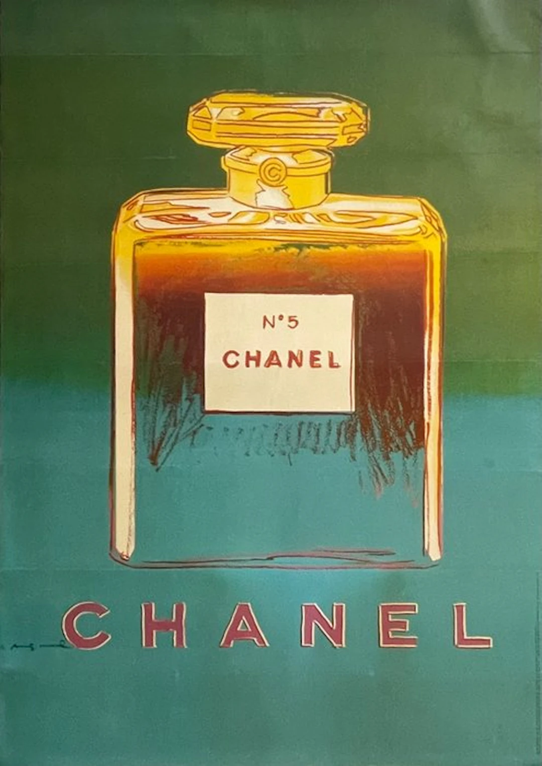 Andy Warhol - CHANEL (GREEN) Big size - 1990s