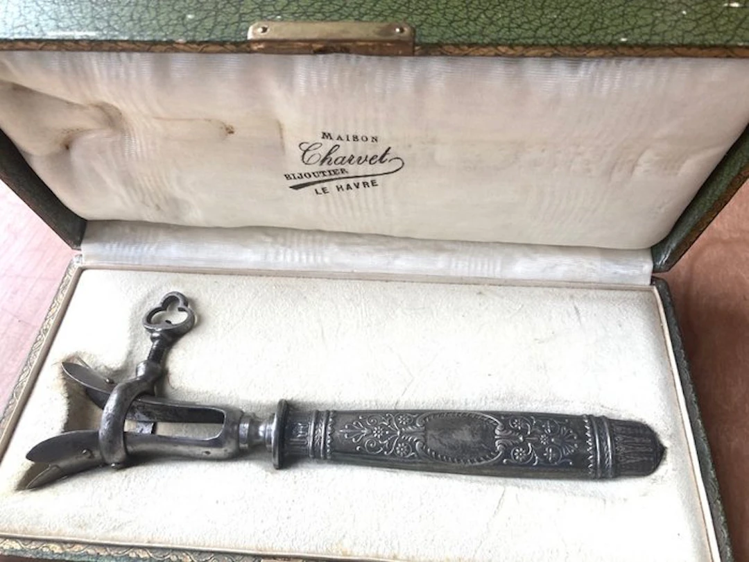 Cutlery set - .950 silver - Solid silver with Minerva mark