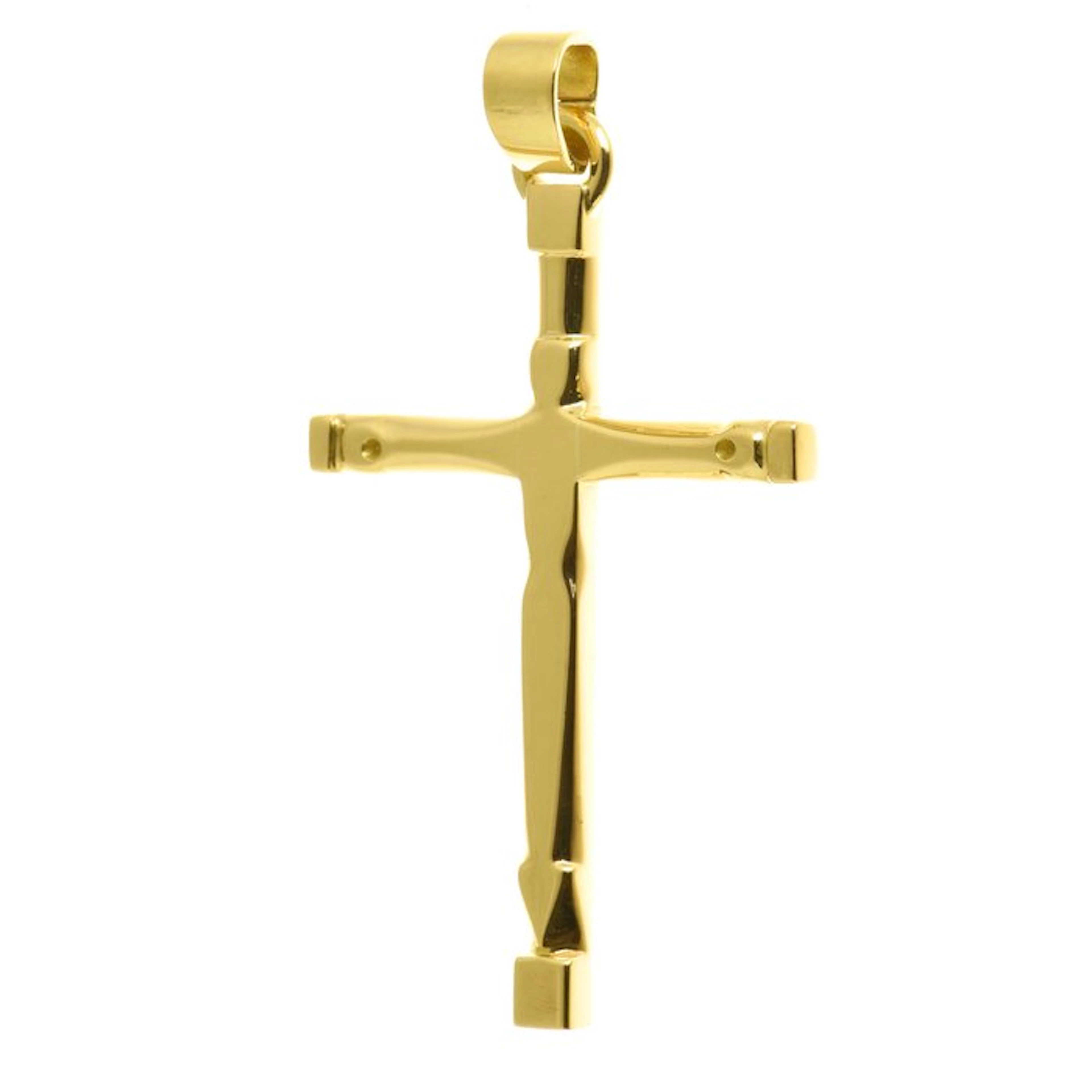 Cross pendant - 18 kt. Yellow gold