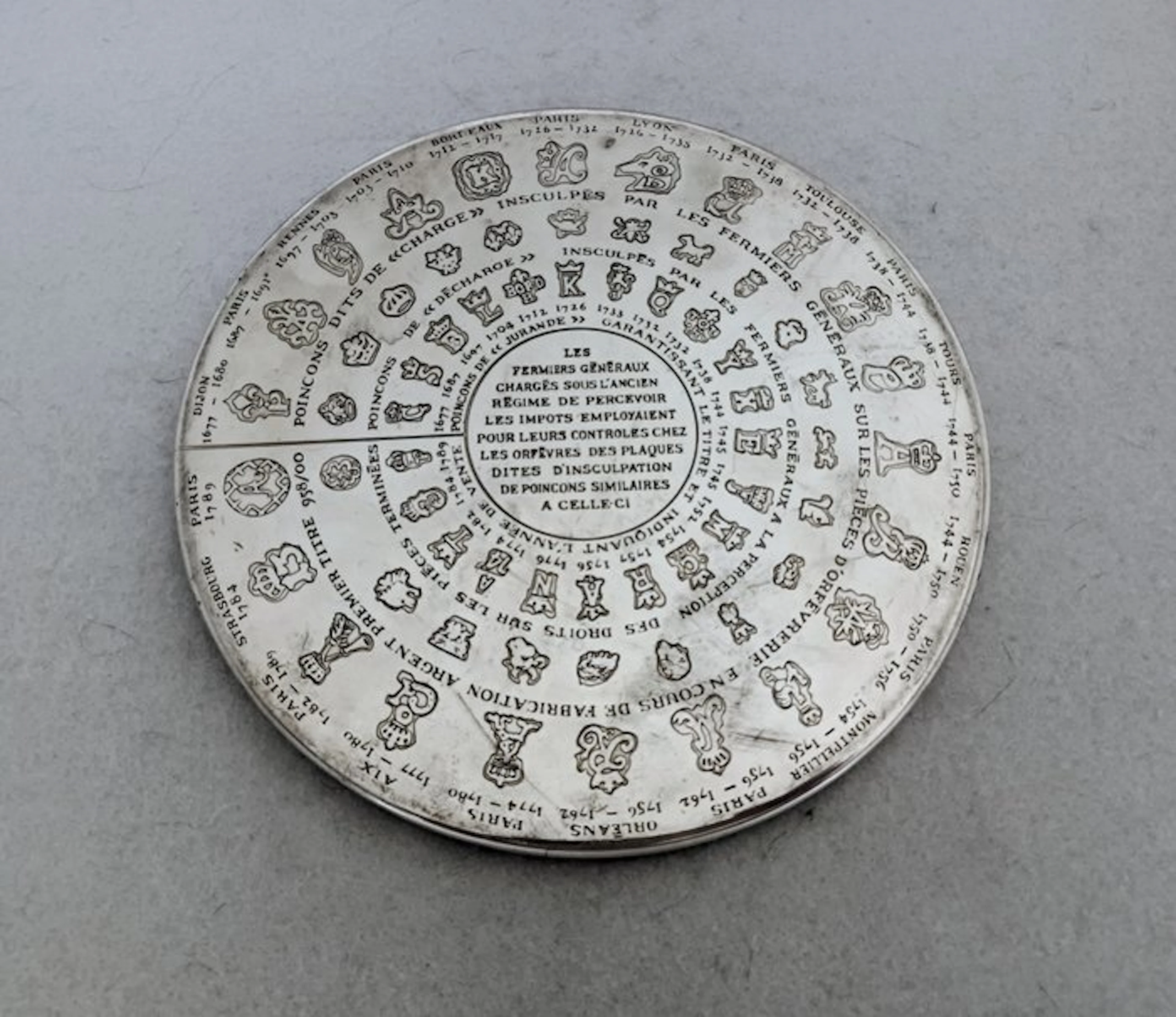 Christofle - Large Size - Coaster - Fermiers Généraux - Silverplated