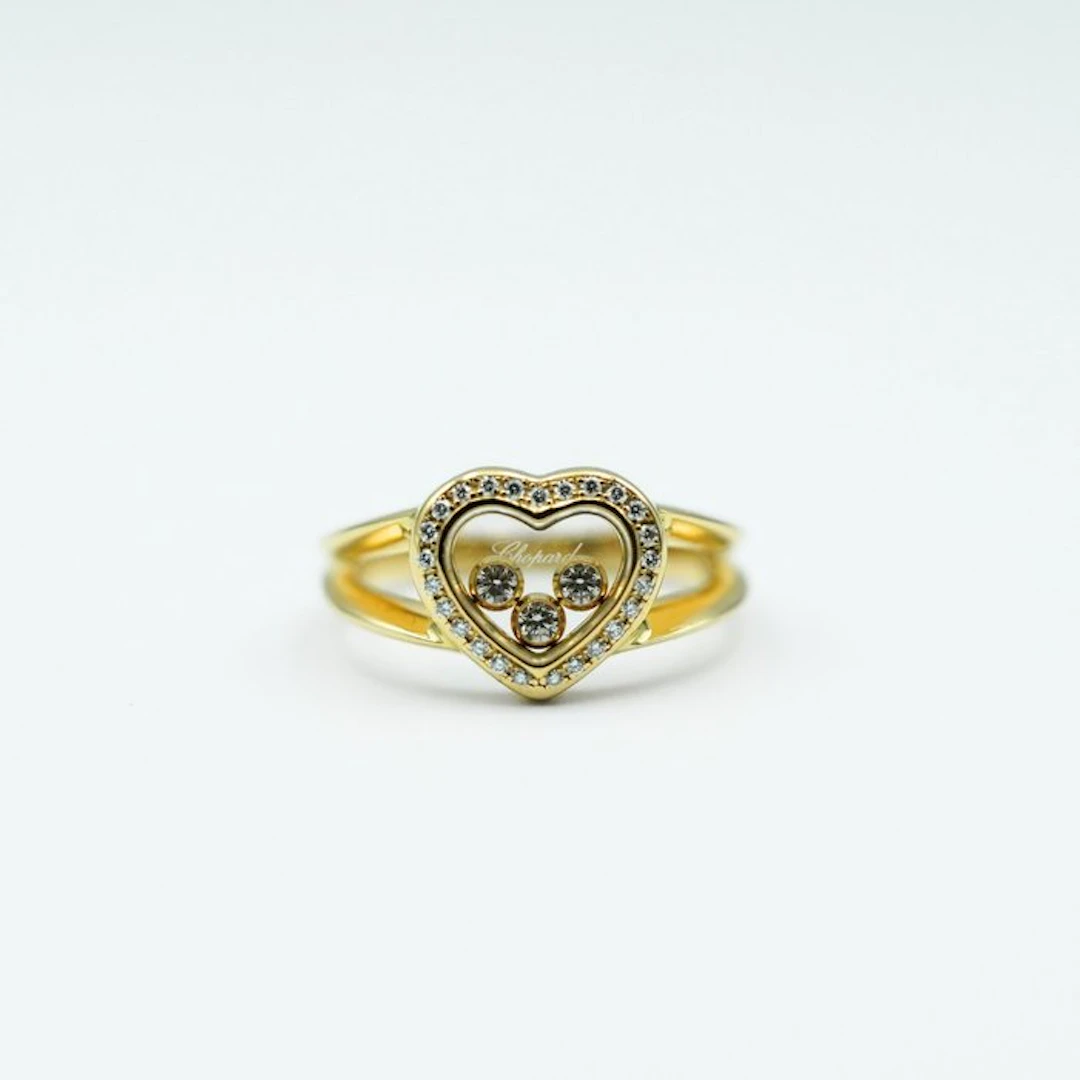 Chopard - Ring - Happy Hearts - 18 kt. Yellow gold Diamond (Natural)