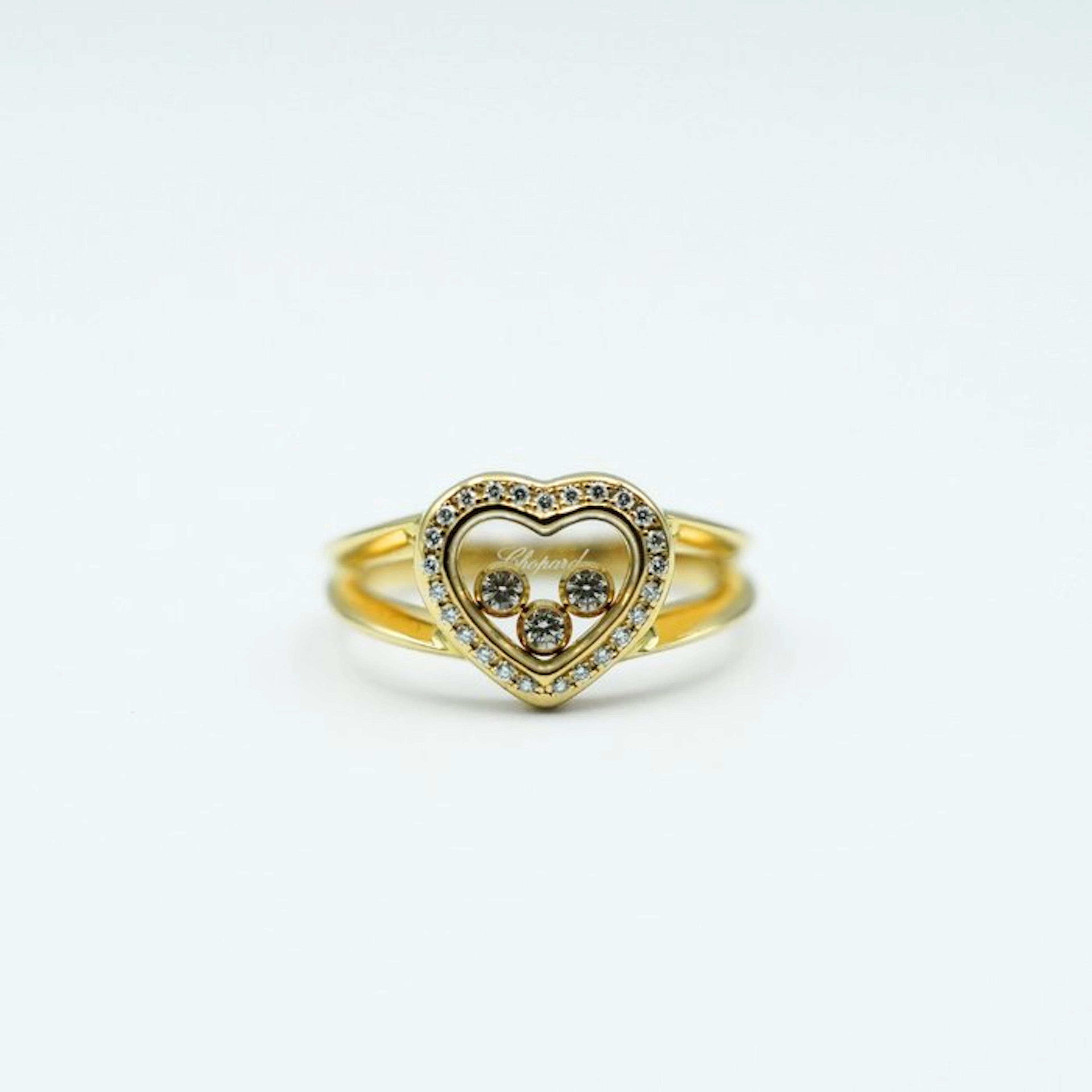 Chopard - Ring - Happy Hearts - 18 kt. Yellow gold Diamond (Natural)