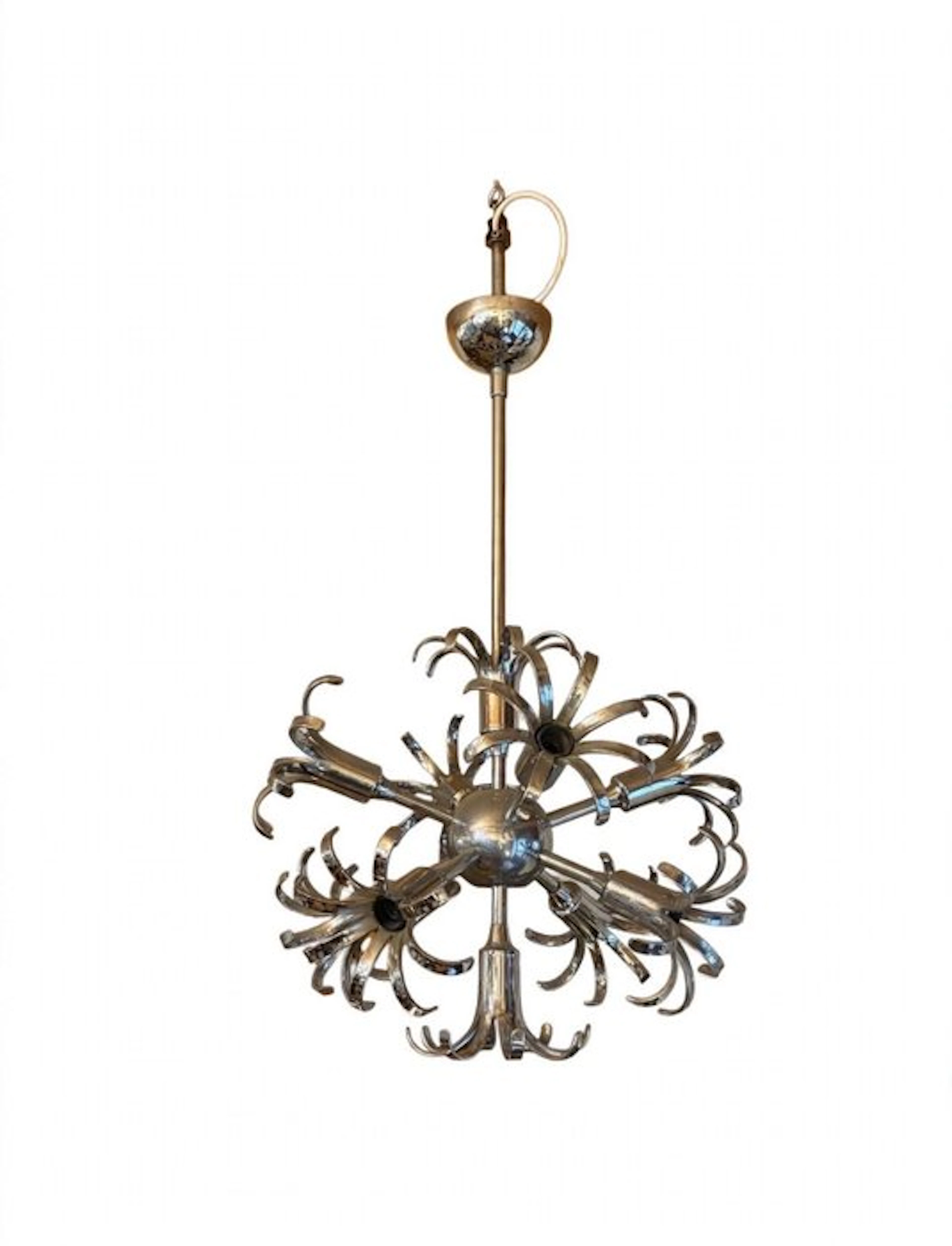 Chandelier - Chrome - Sputnik chandelier