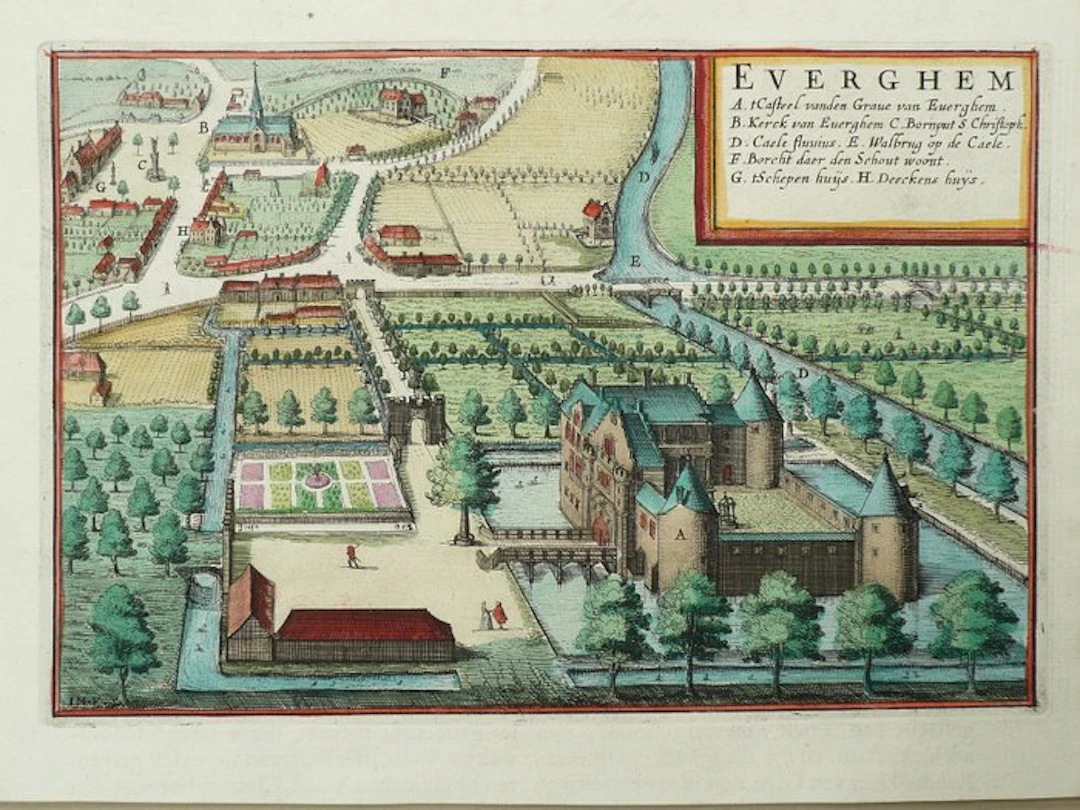 Belgium - Evergem, Oost Vlaanderen; J. Blaeu - Everghem - 1621-1650