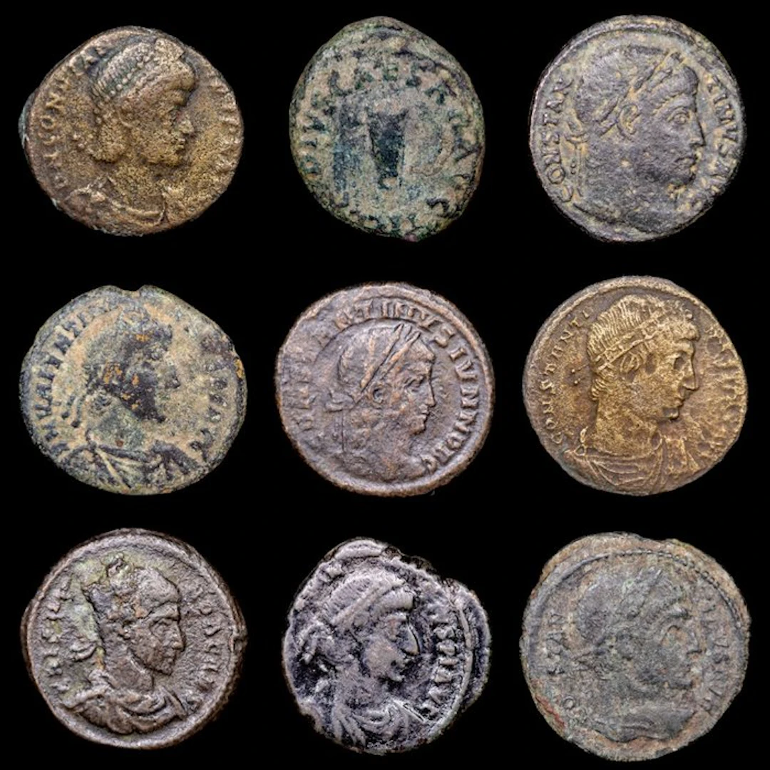 Roman Empire Lote de 9 monedas Æ siglo I - IV d.C. (No reserve price)