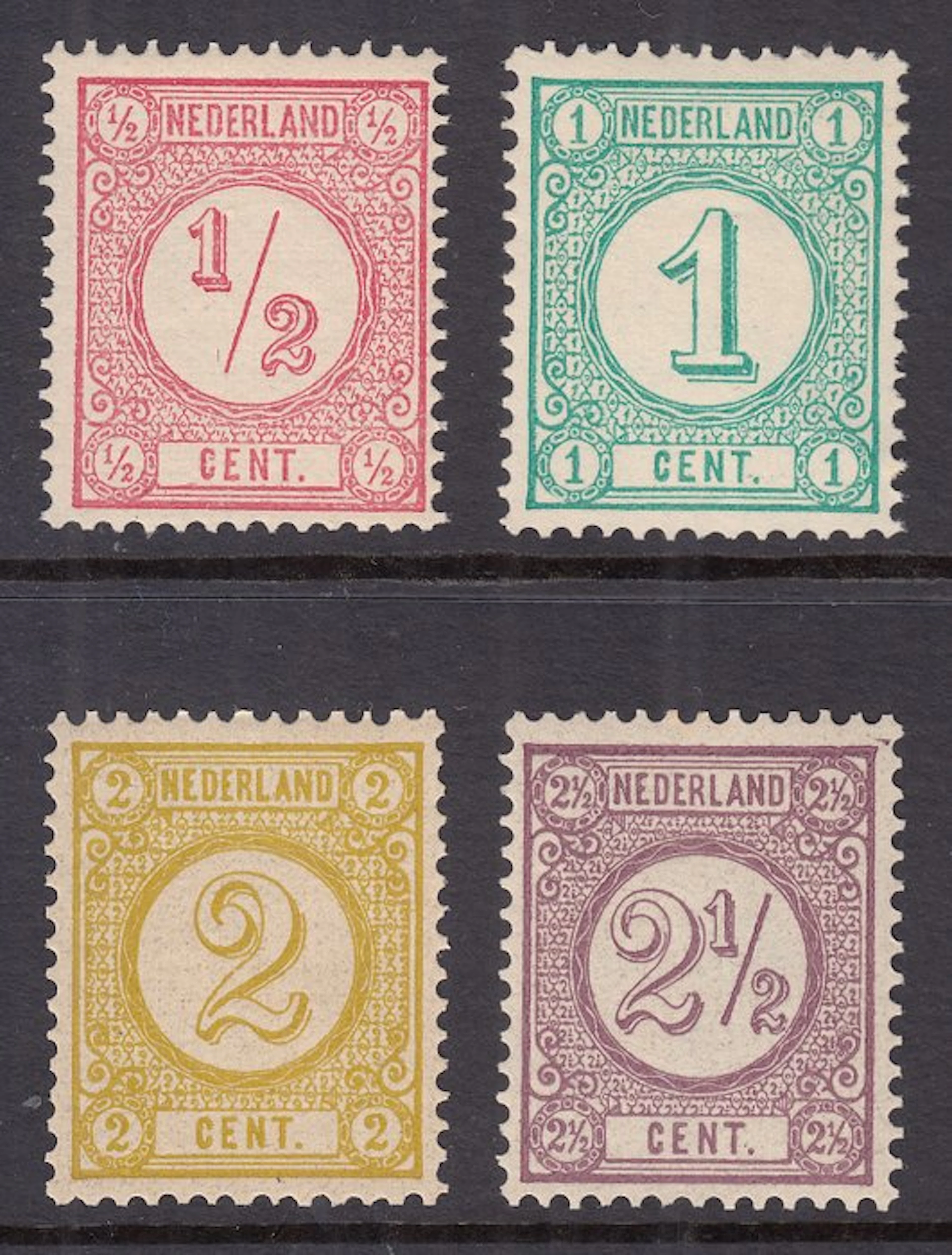 Netherlands 1894 - Printed matter stamps (new edition) - NVPH 30b/33a