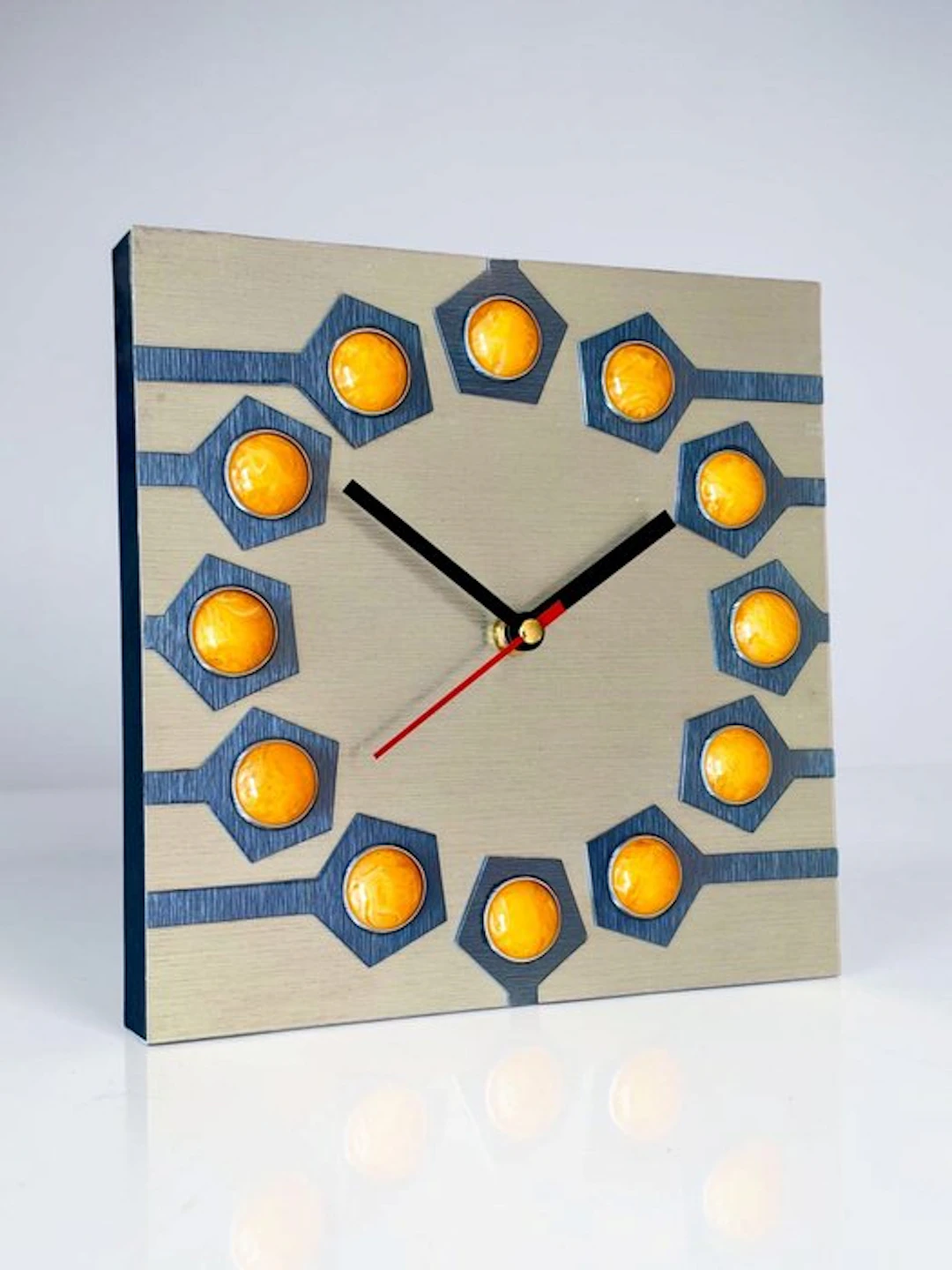 Wall clock - Juwelier Hörl Prototype - Mid-century modern Steel - 1970-1980