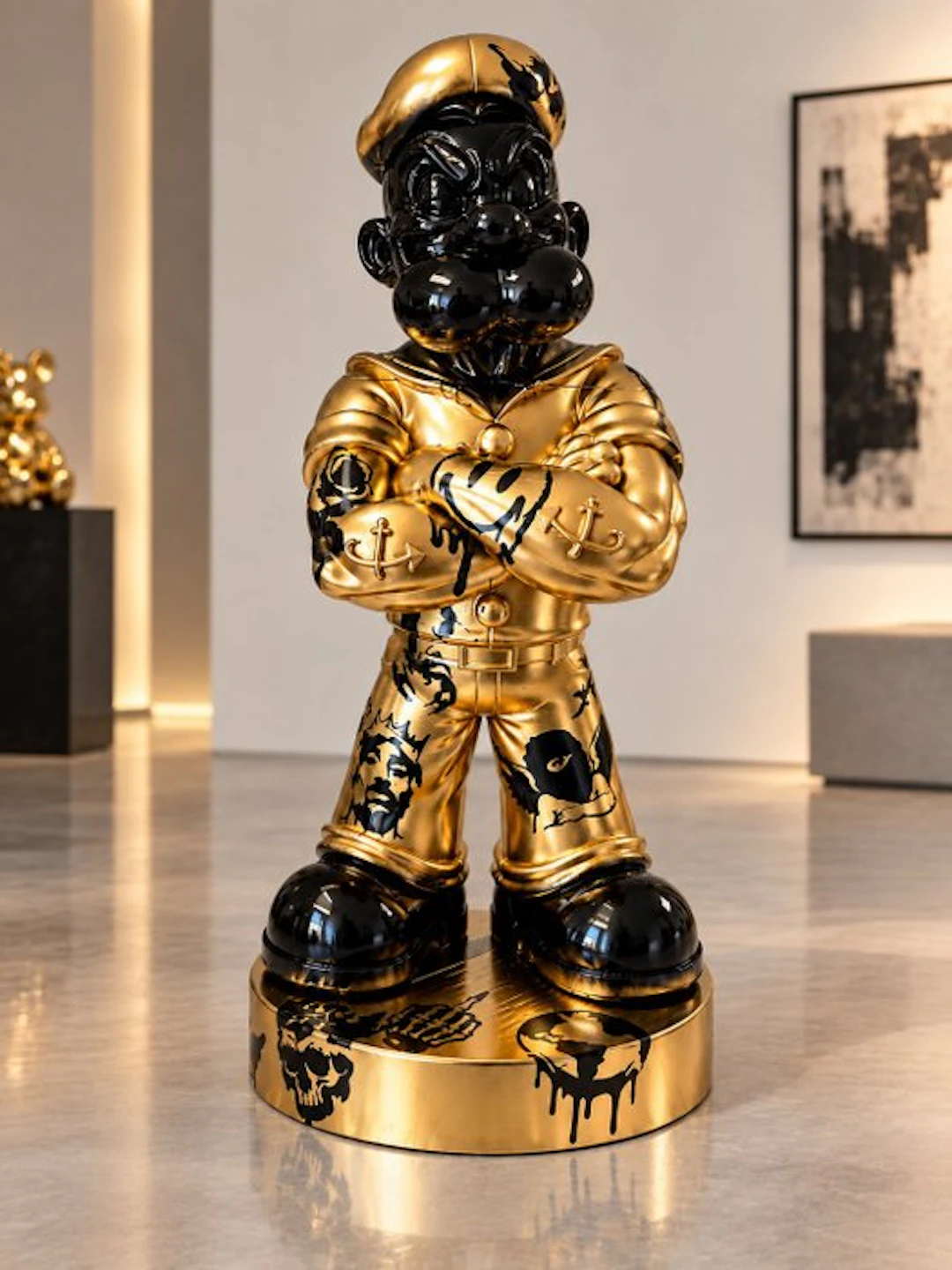 Daluxe Art - Sculpture, Popeye Gold Sculpture - 55 cm - Plastic - 2026