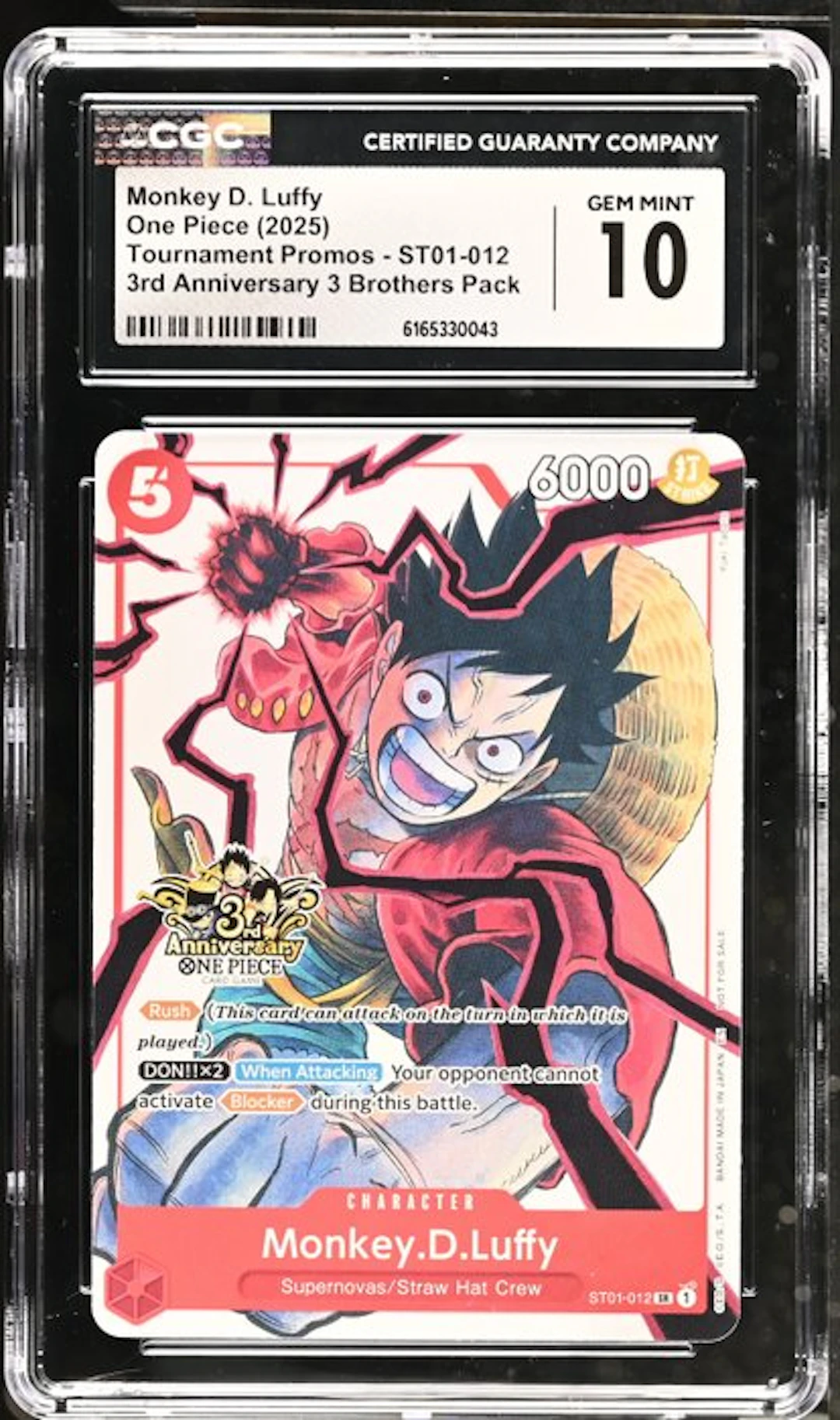 One Piece - 1 Graded card - One Piece - Monkey D