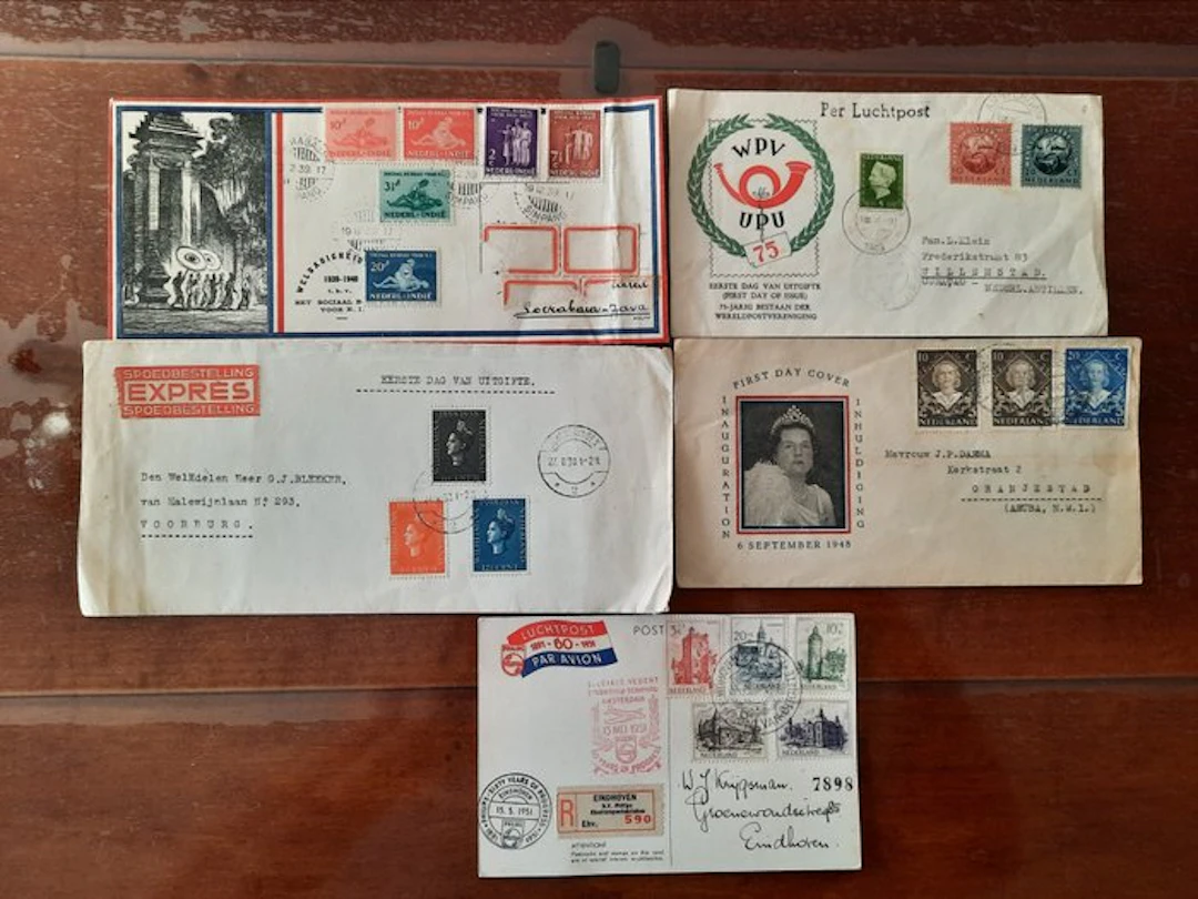 Netherlands 1938/1951 - Pioneer FDCs with Jubilee 1938