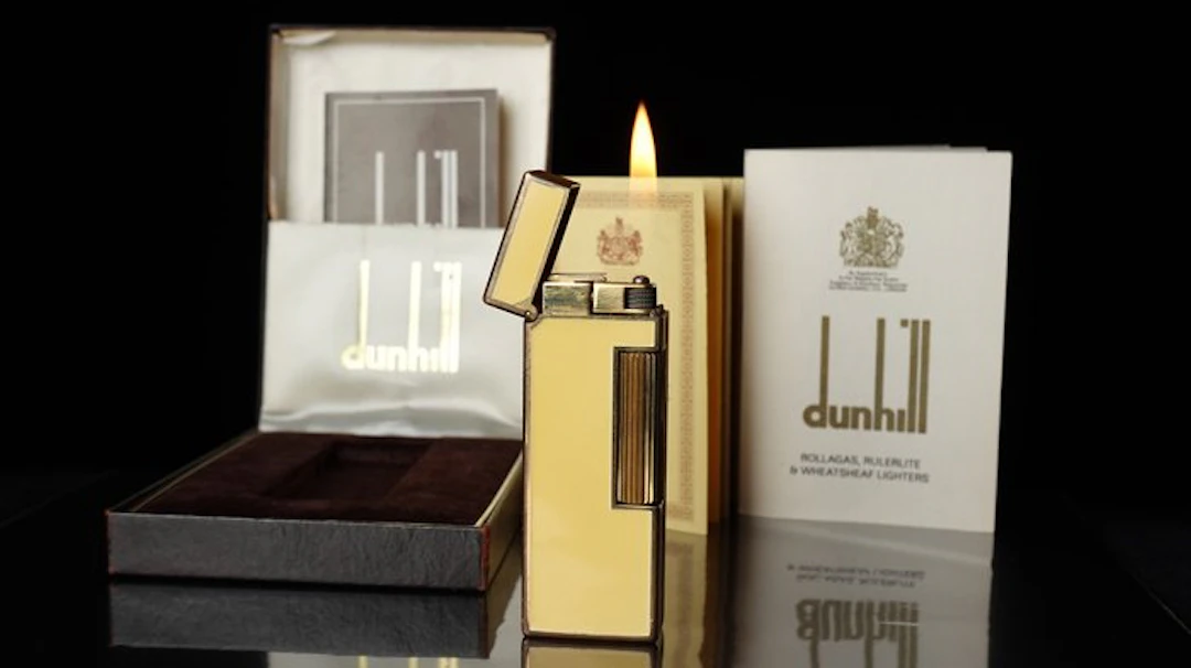 Dunhill - Lacquer Pattern Rollagas Lighter - Lighter - Lacquer Yellow