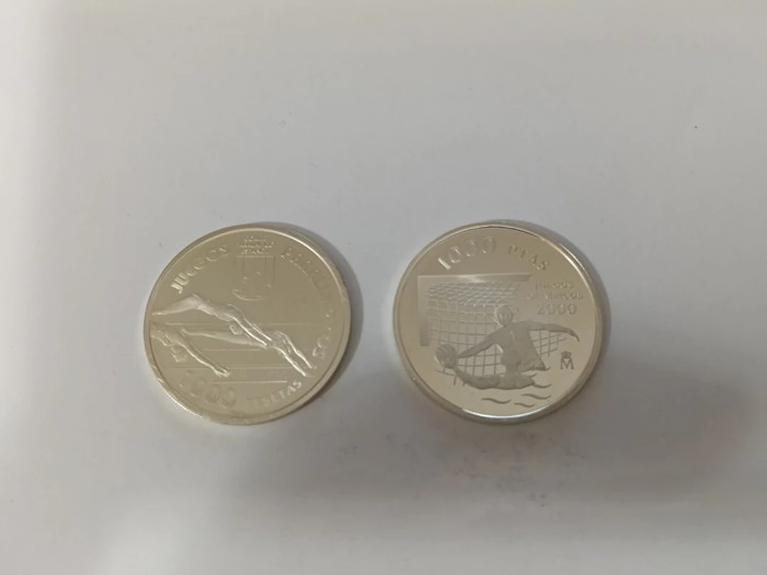 Spain. Juan Carlos I. 1000 Pesetas 1999 y 1996 (2 monedas) (No reserve price)