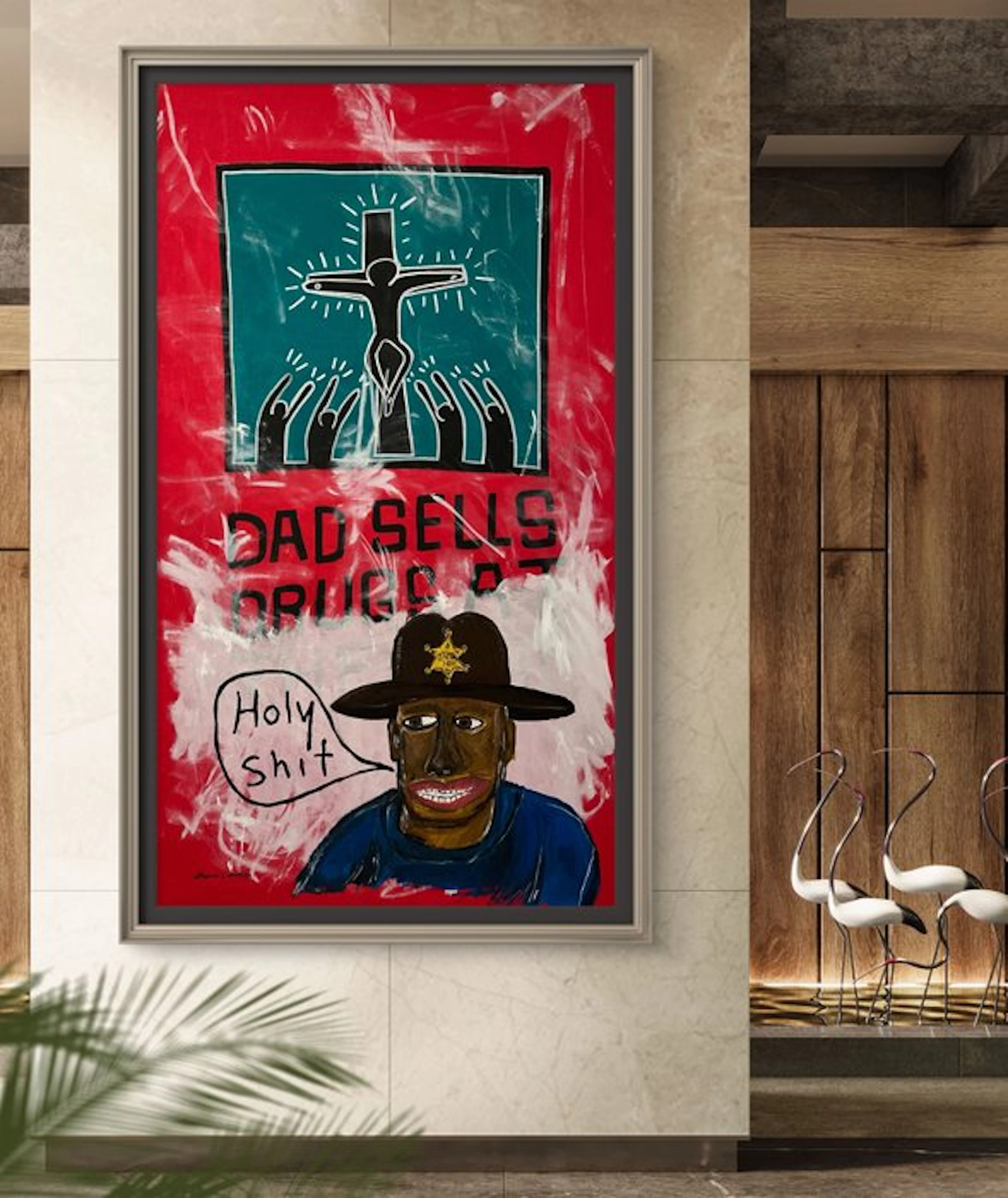 Malo - Dad sells drugs - basquiat haring style