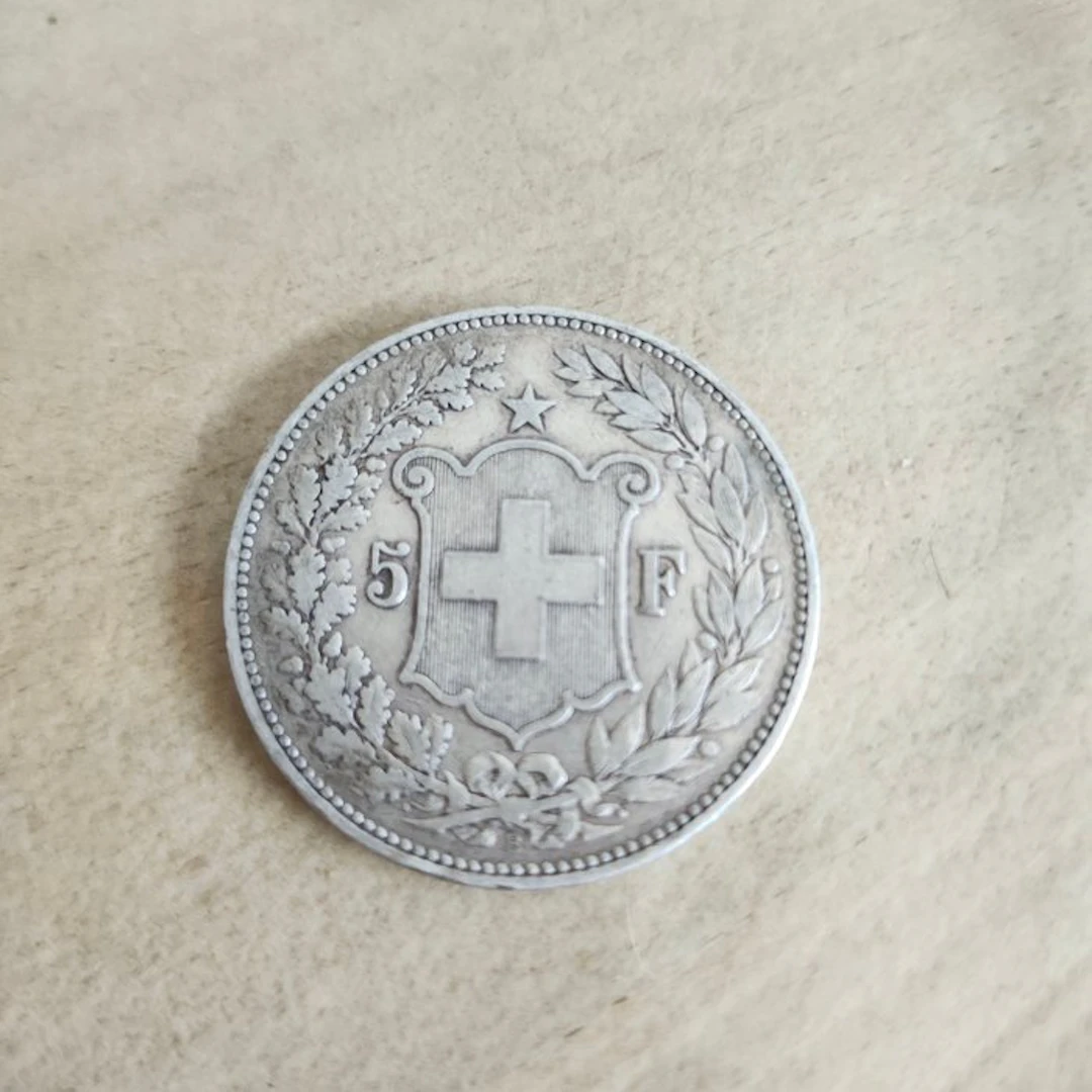 Switzerland. 5 Francs 1890